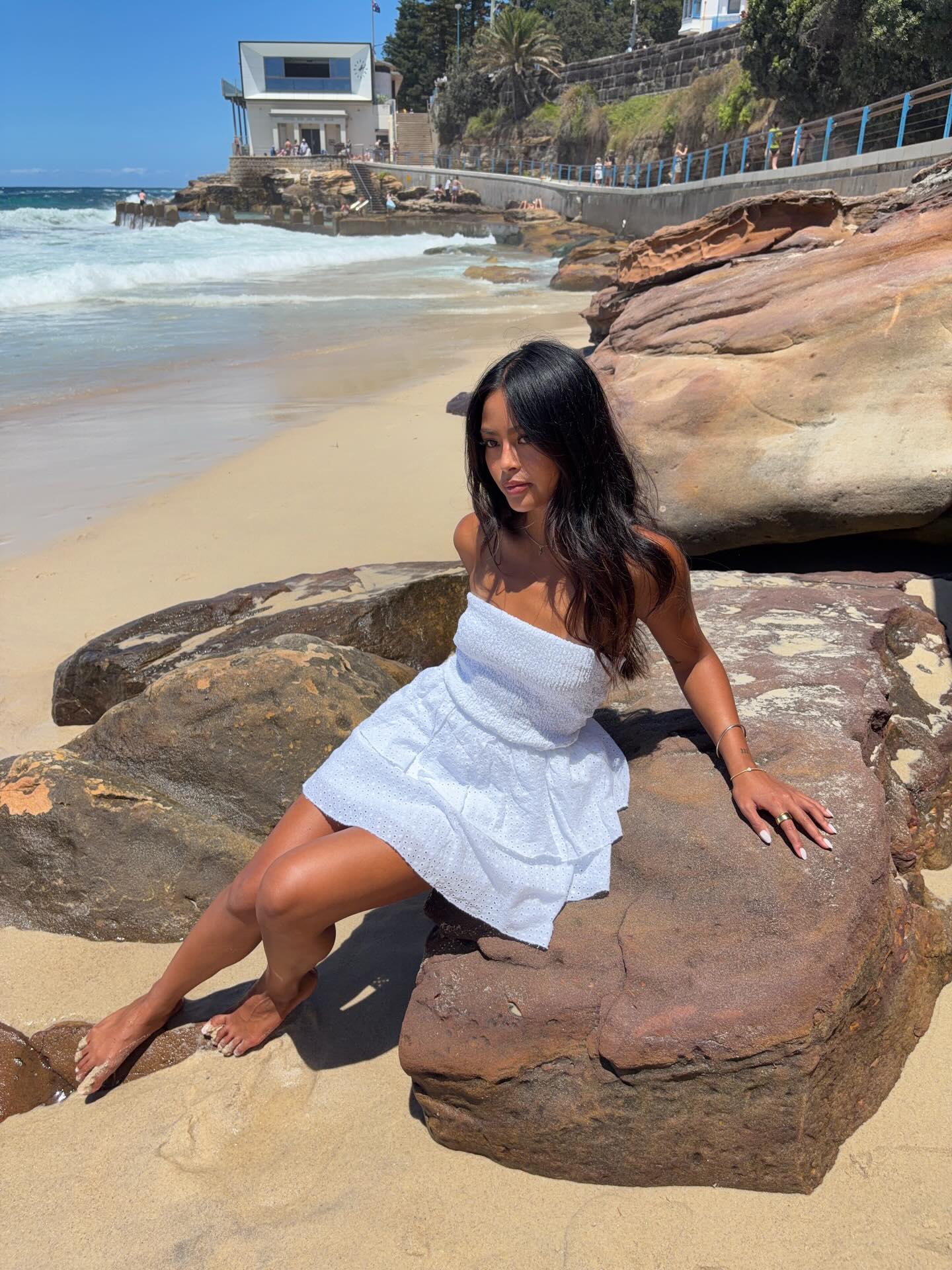 Clementine smock dress - White - 7