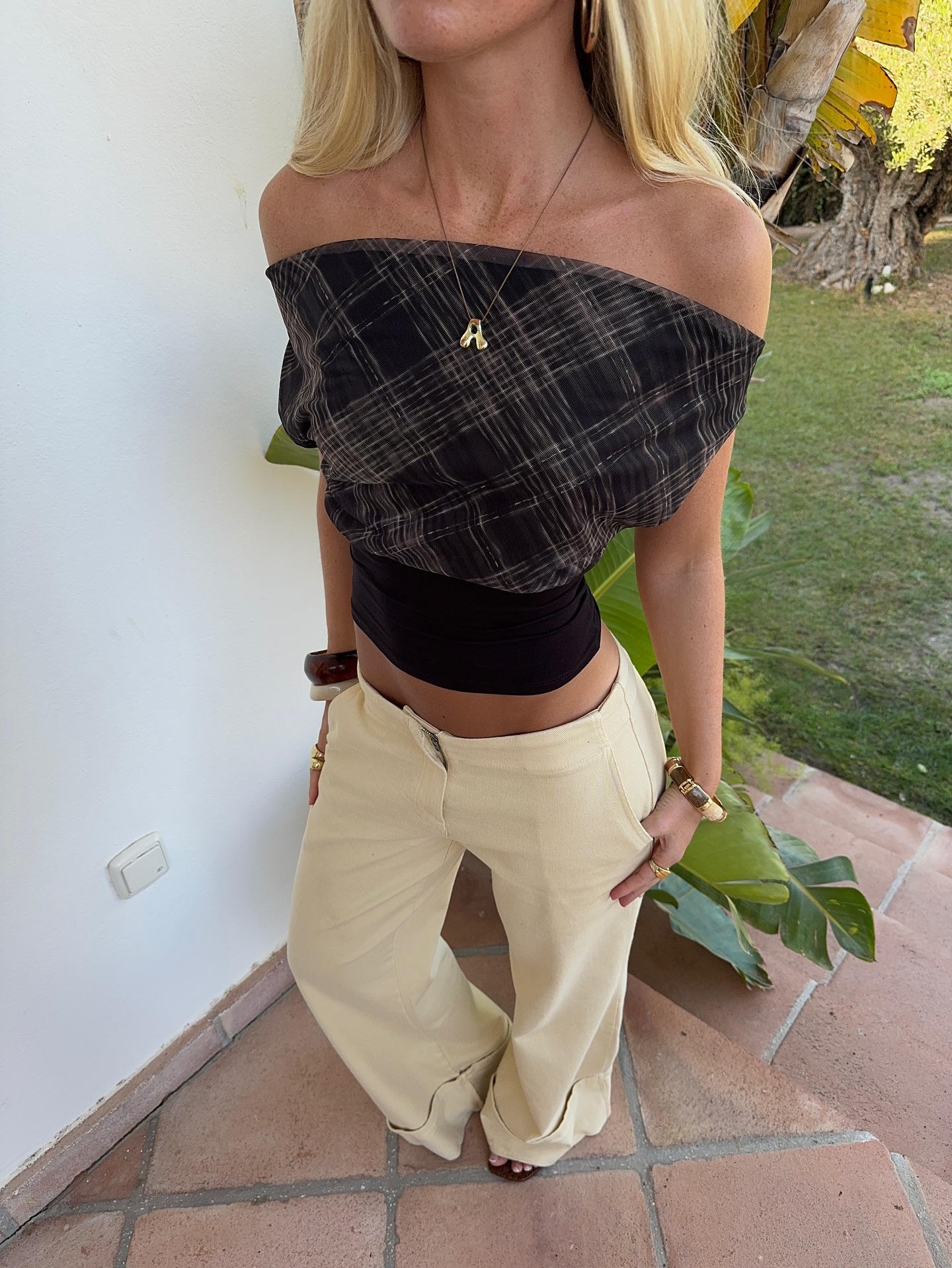 Scandivv trousers with details – Beige - 11