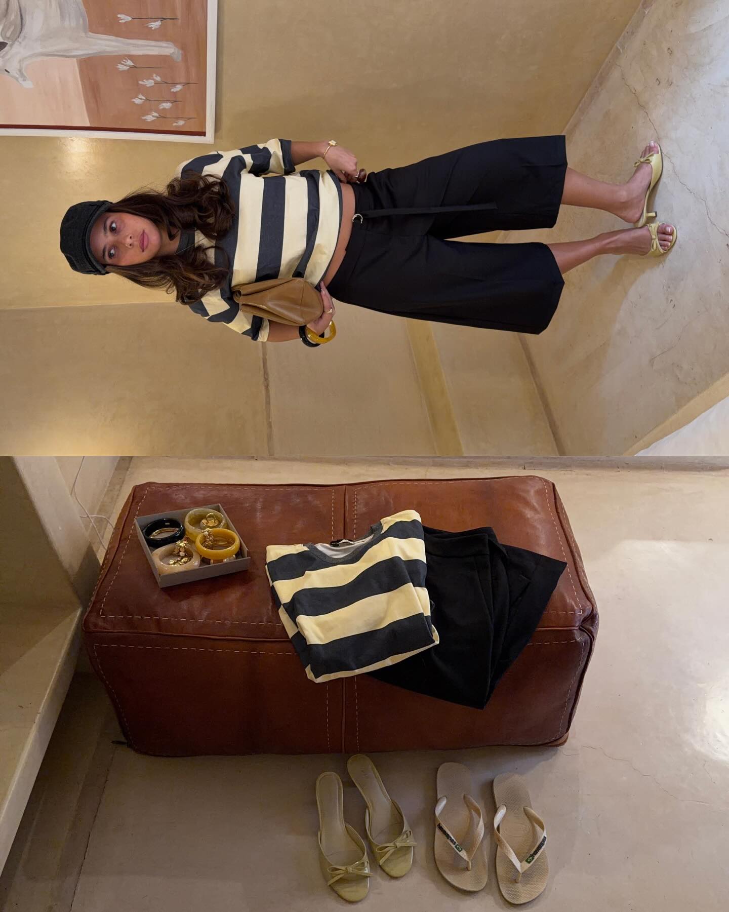 Lulanna knit with stripes - Yellow/brown - 7