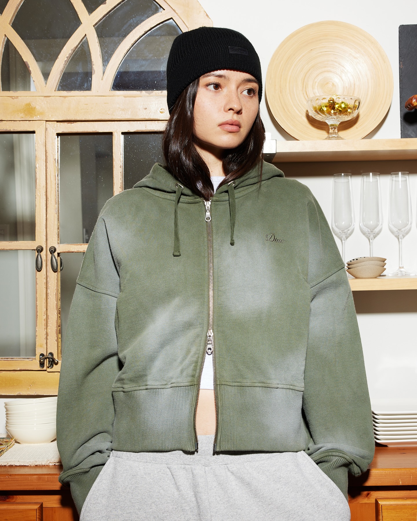 Cropped Zip Hoodie - 8