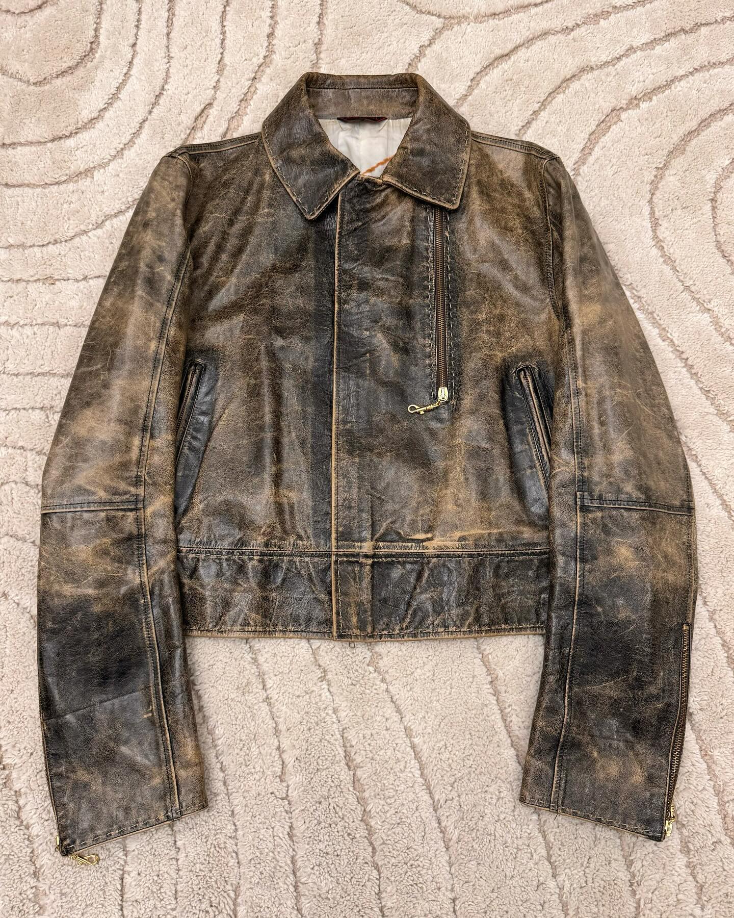 Vintage Black Classy Italian Leather Jacket - 11
