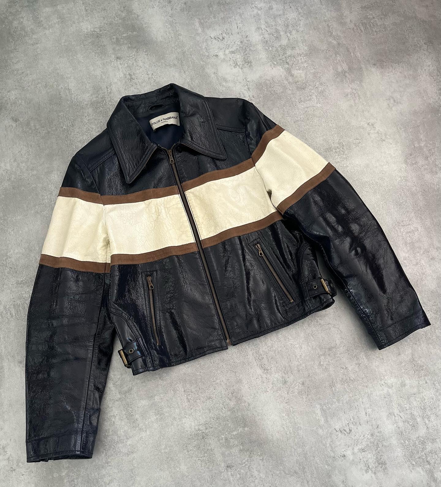 Vintage Black Classy Italian Leather Jacket - 8