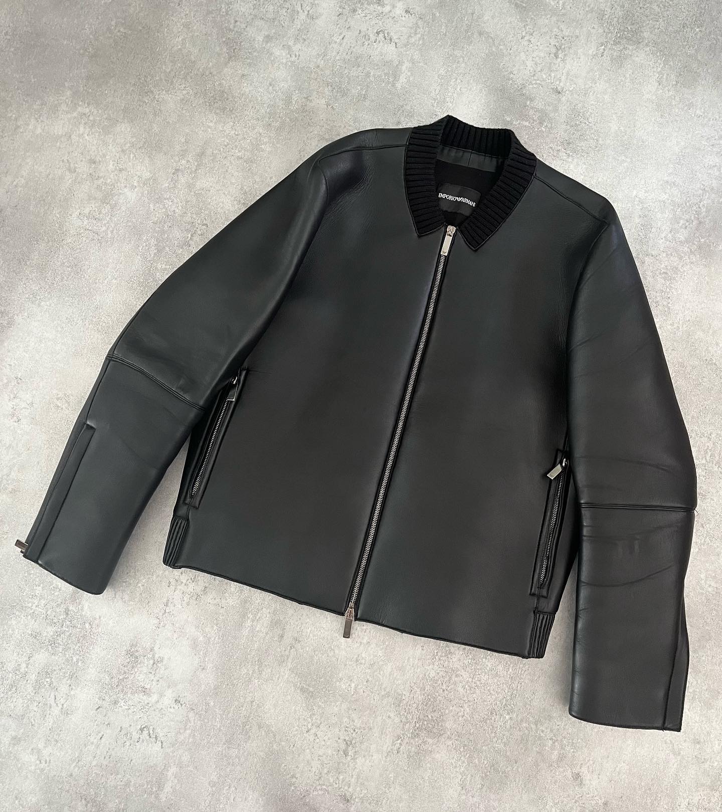2000s Versace Multi Zips Black Eco Leather Jacket - 6