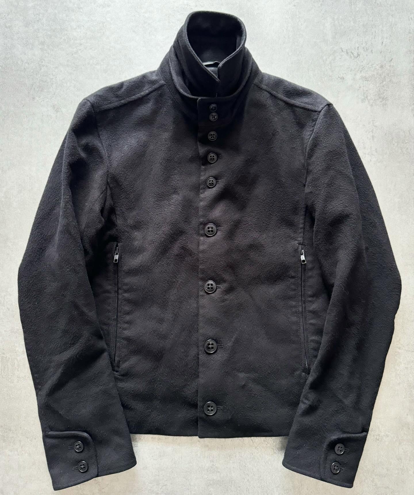 AW2008 Emporio Armani Black Asymmetrical Officer Jacket - 6