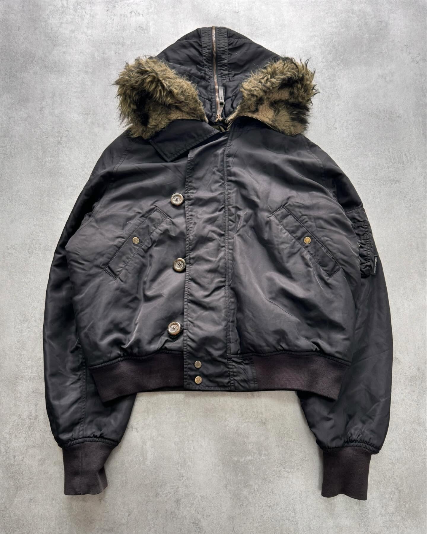 2010s Ralph Lauren Aviator Olive Military Hooded Bomber Jacket - 7