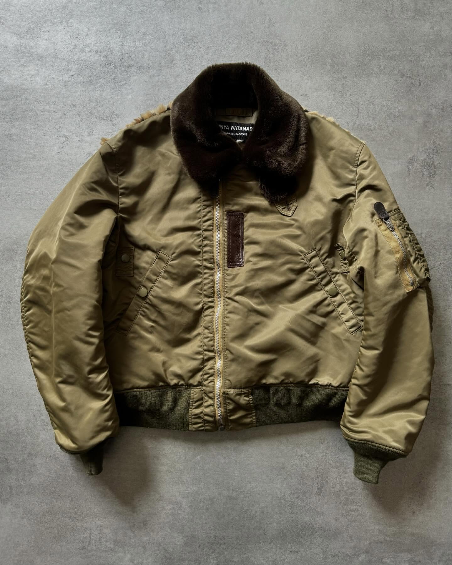 2010s Ralph Lauren Aviator Olive Military Hooded Bomber Jacket - 6