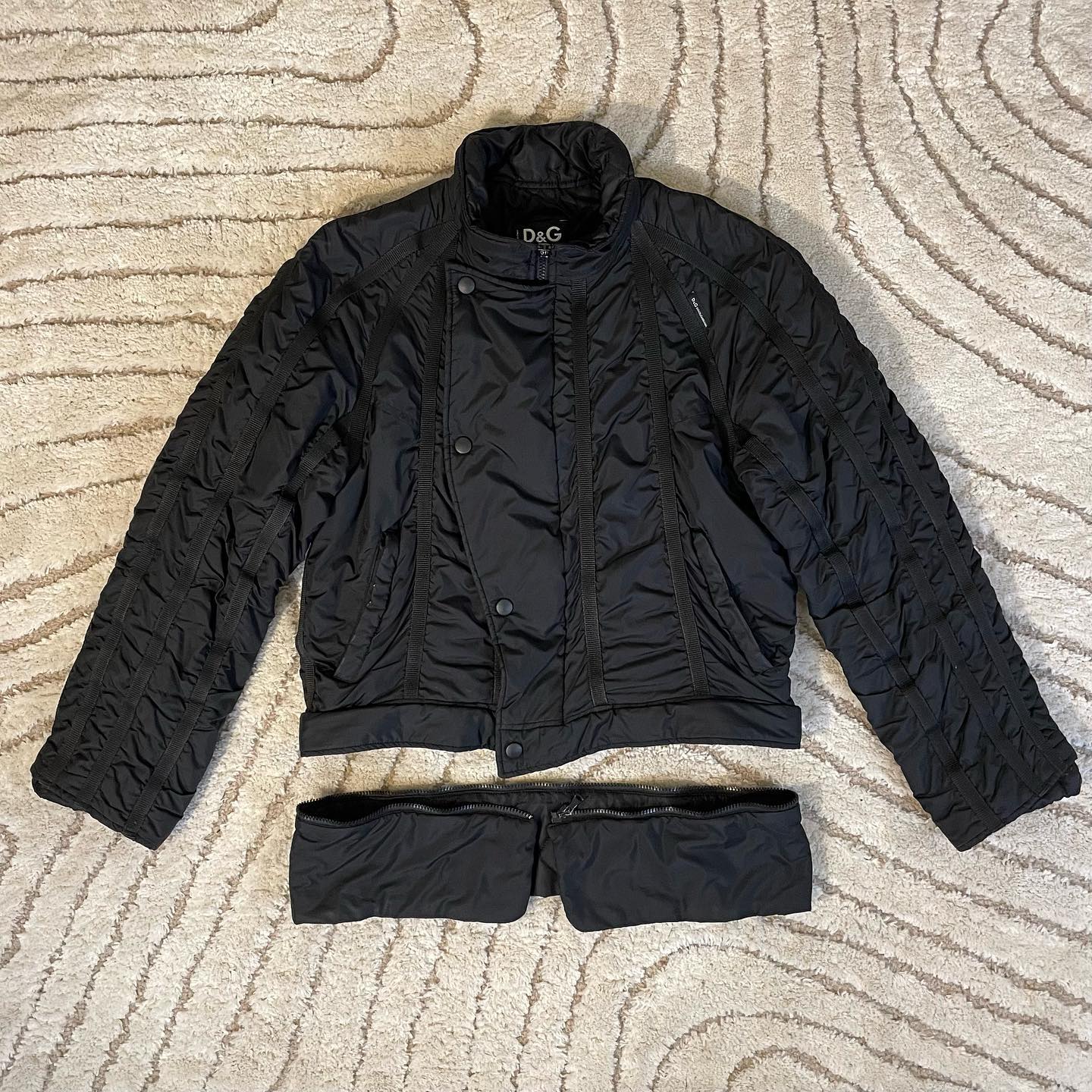 AW2008 Gucci Black Nylon Bomber Jacket - 6
