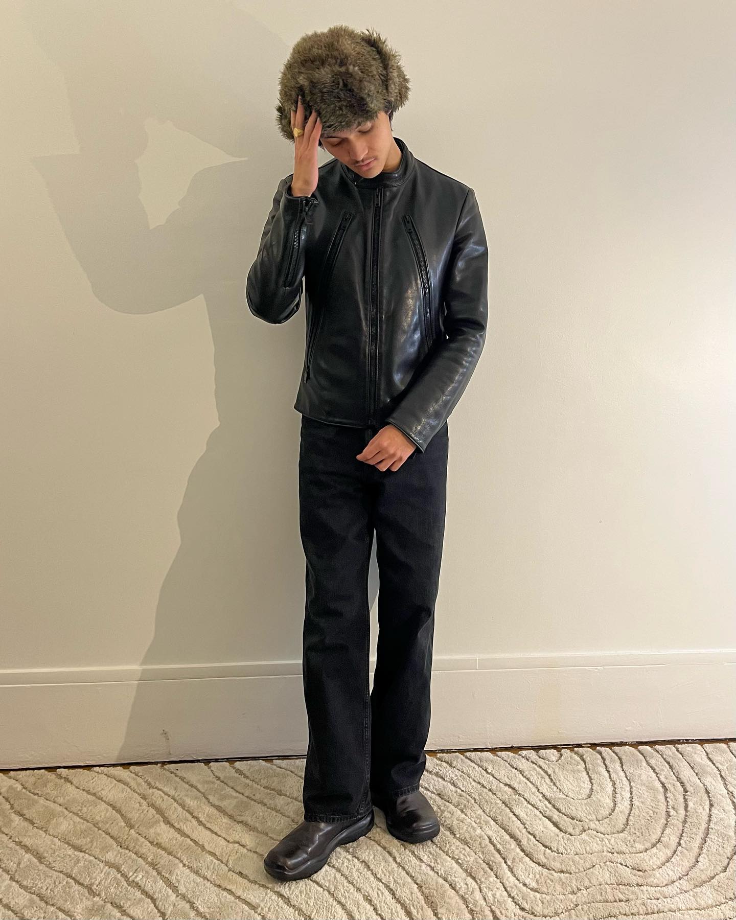 2000s Versace Multi Zips Black Eco Leather Jacket - 11