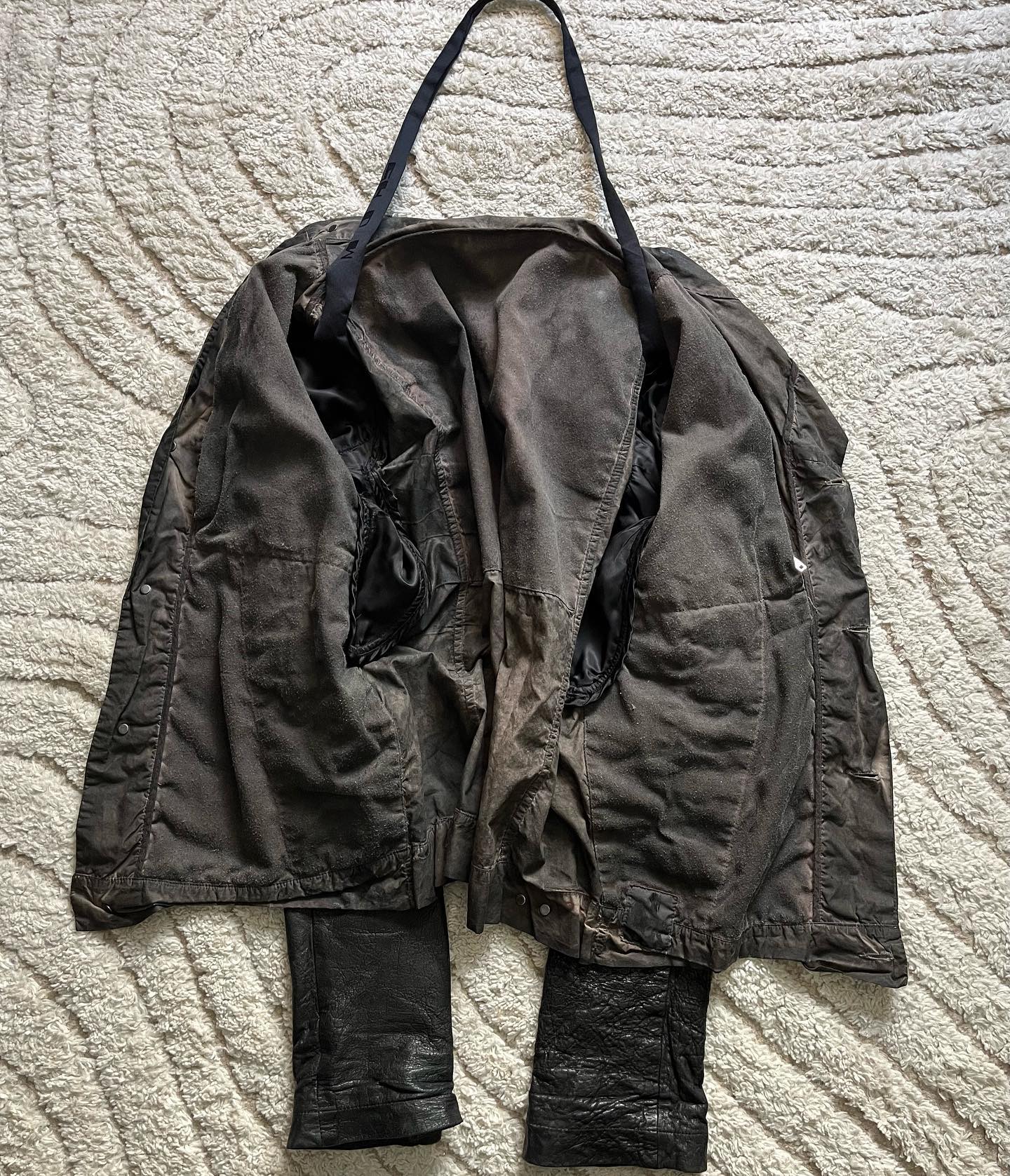 2000s Prada Black Minimalist Leather Blazer Jacket - 9