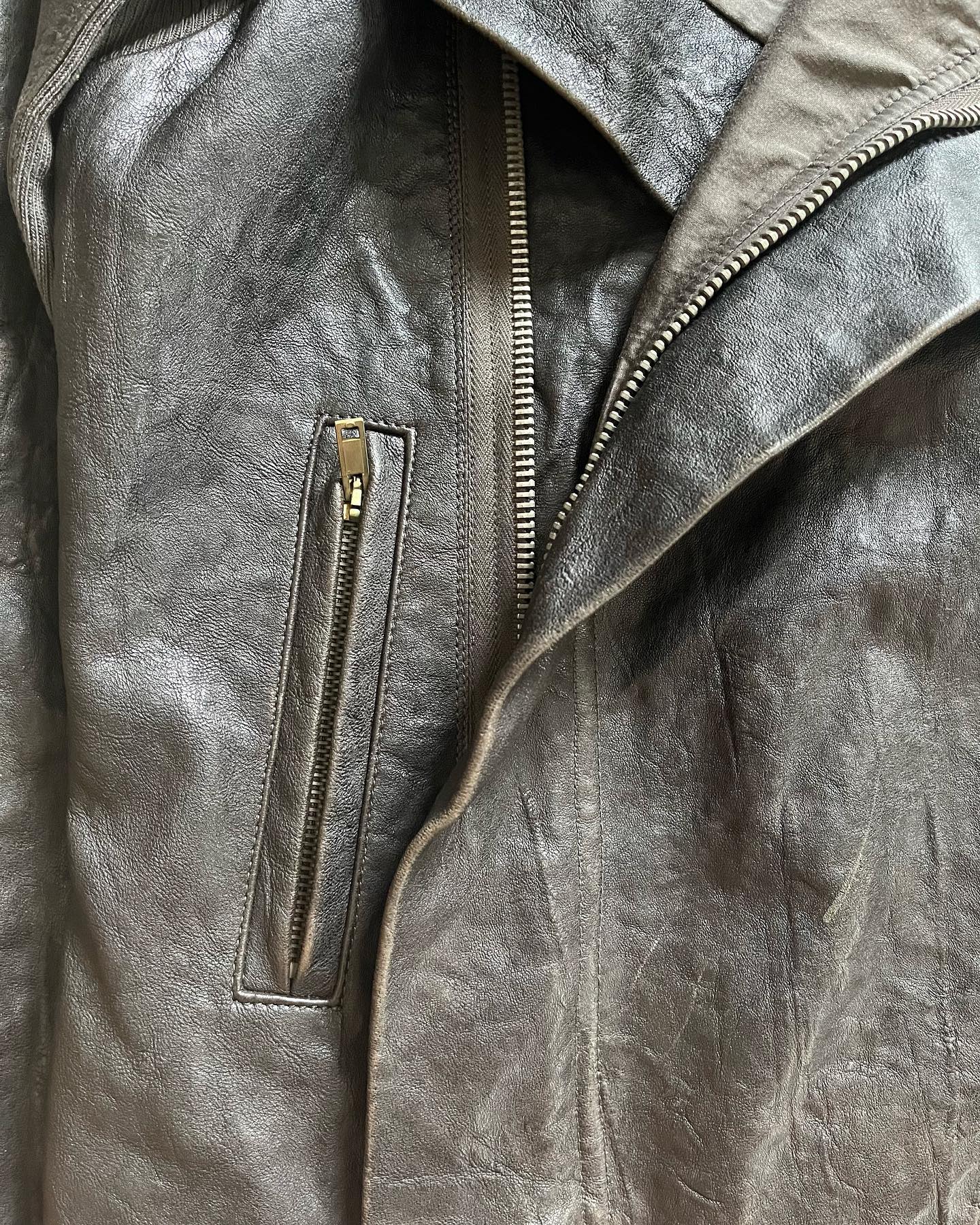 Vintage Black Classy Italian Leather Jacket - 7