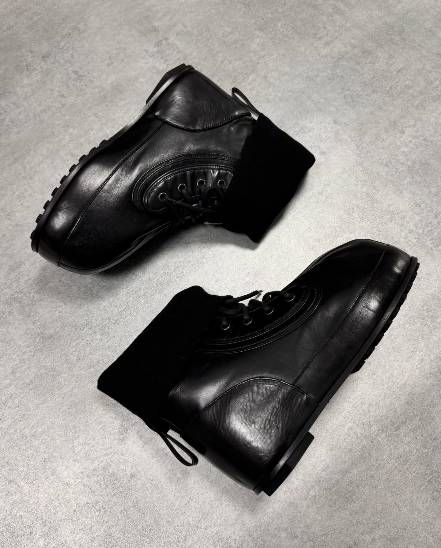 2000s Diesel Black High Leather Boots - 6