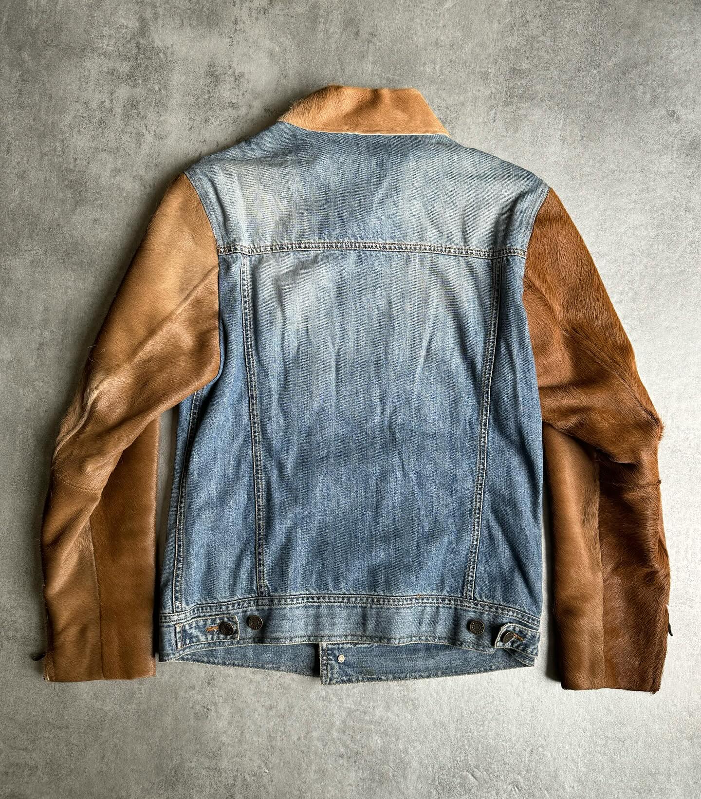 AW2017 Balenciaga Distressed Denim Logo Jacket - 6
