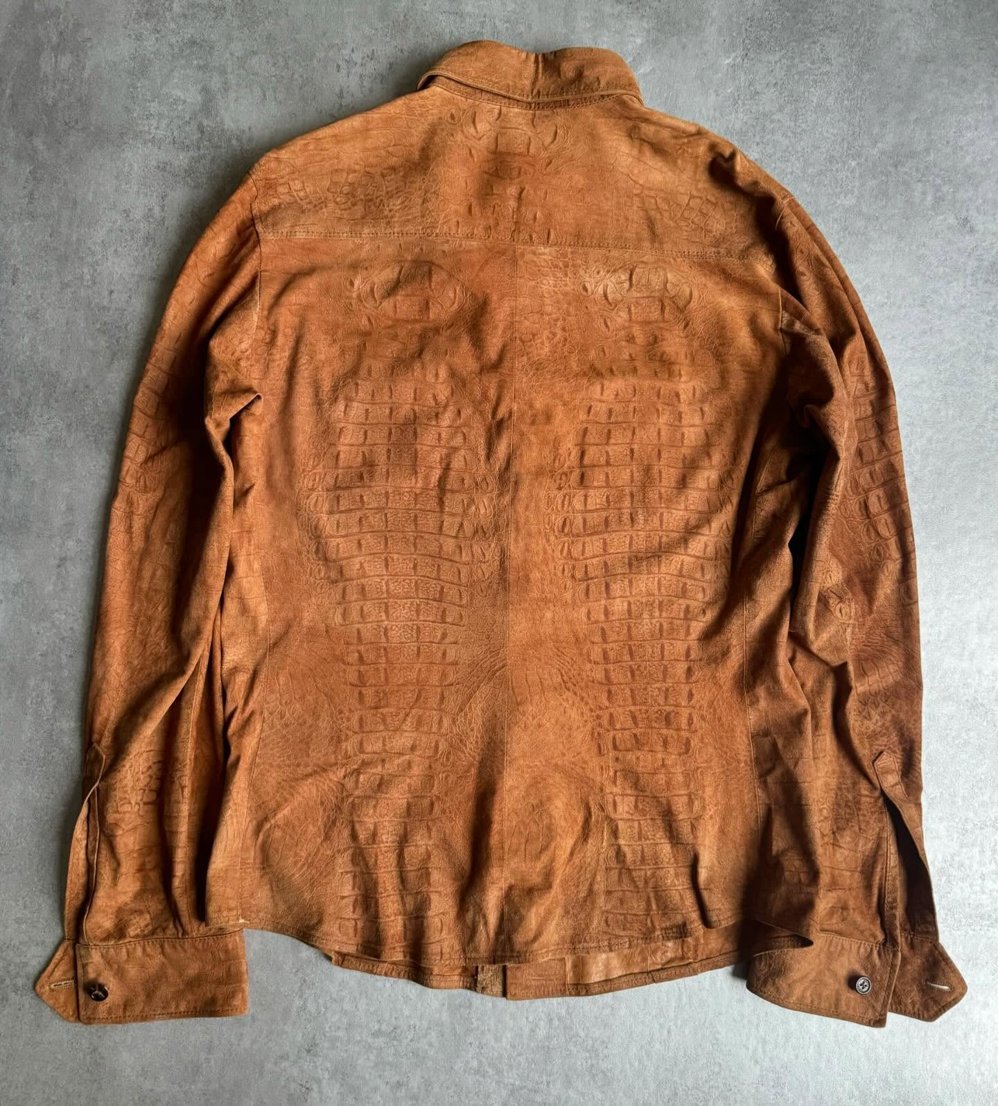 1990s Emporio Armani Asymmetrical Avant Garde Brown Leather Jacket - 8