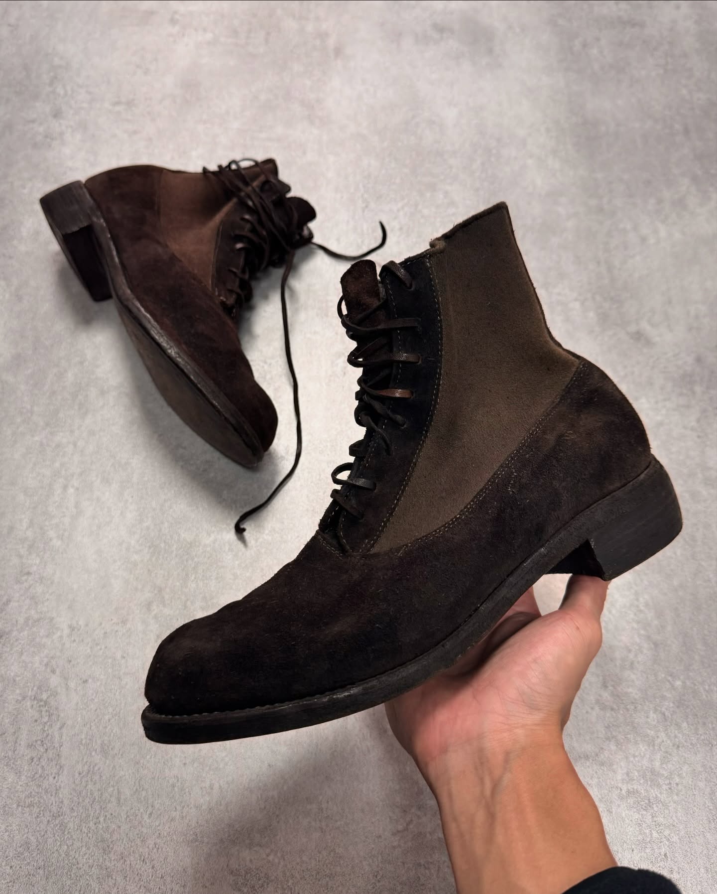 Bottega Veneta Brown Suede Derby Shoes - 6