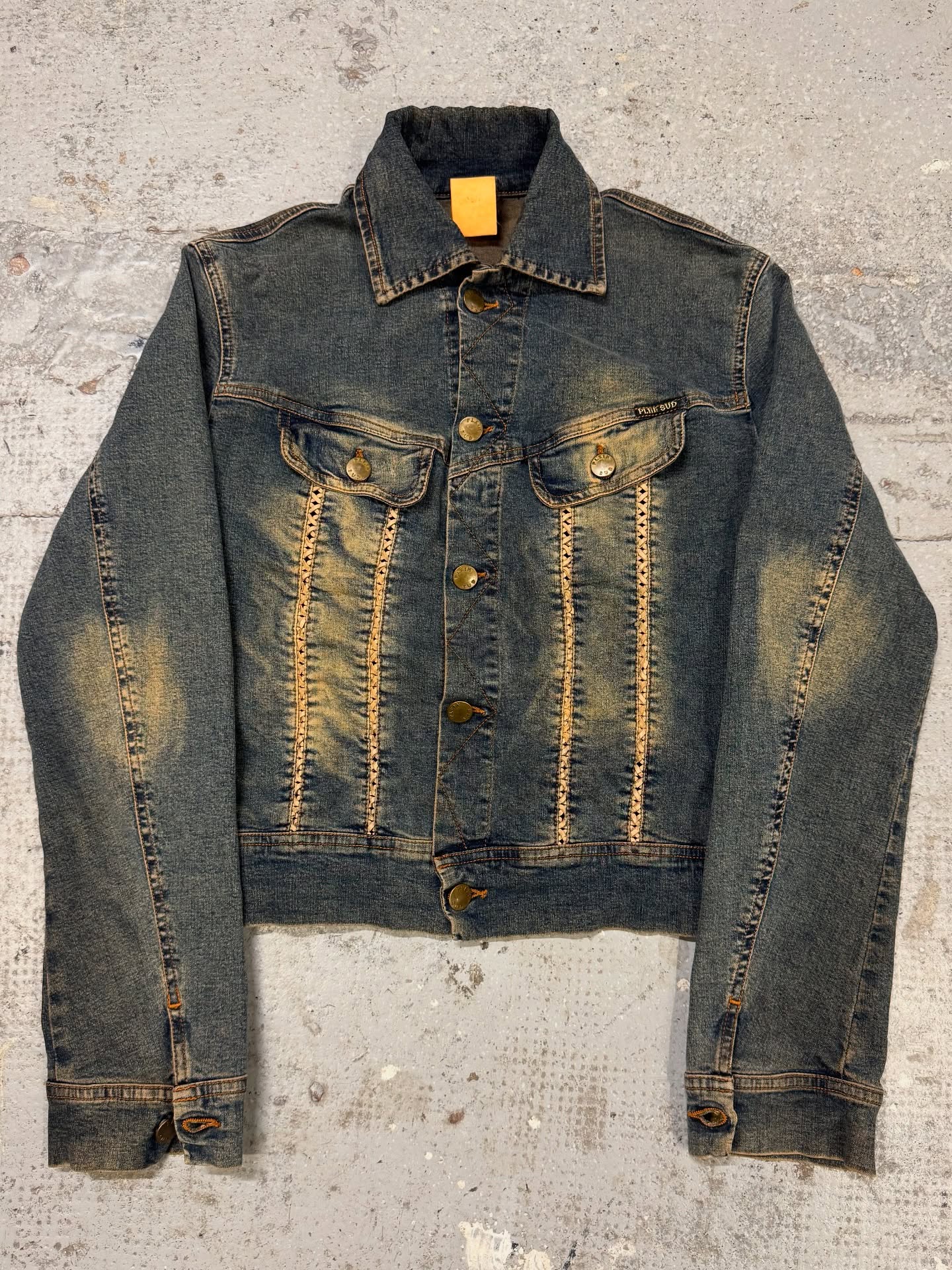 2000s Cavalli Blue Studded Denim Jacket - 8