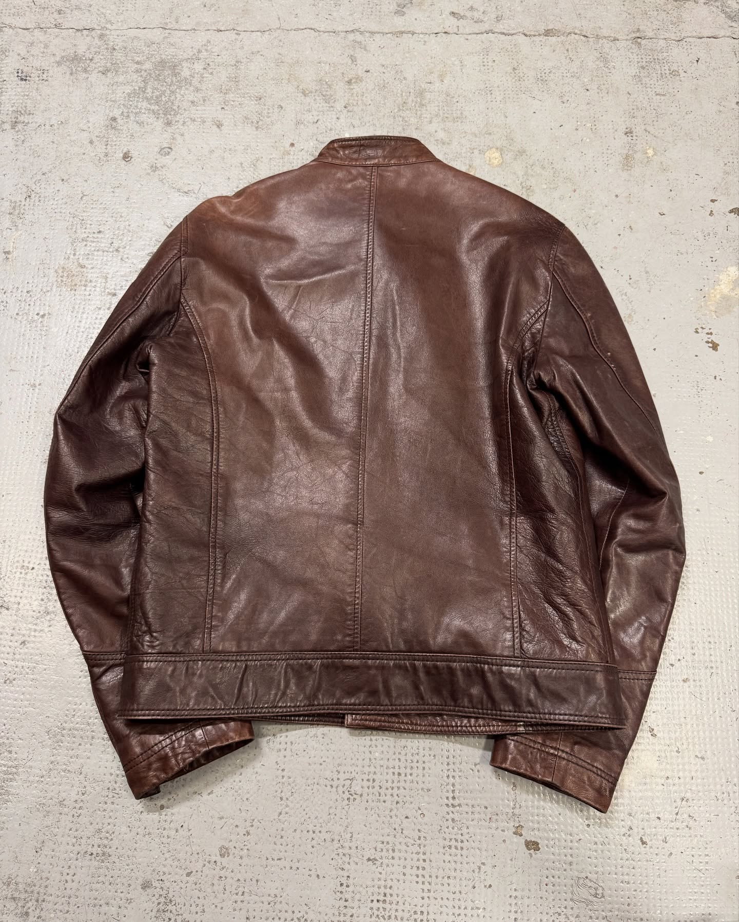 2000s Daniele Alessandrini Biker Brown Leather Jacket - 9
