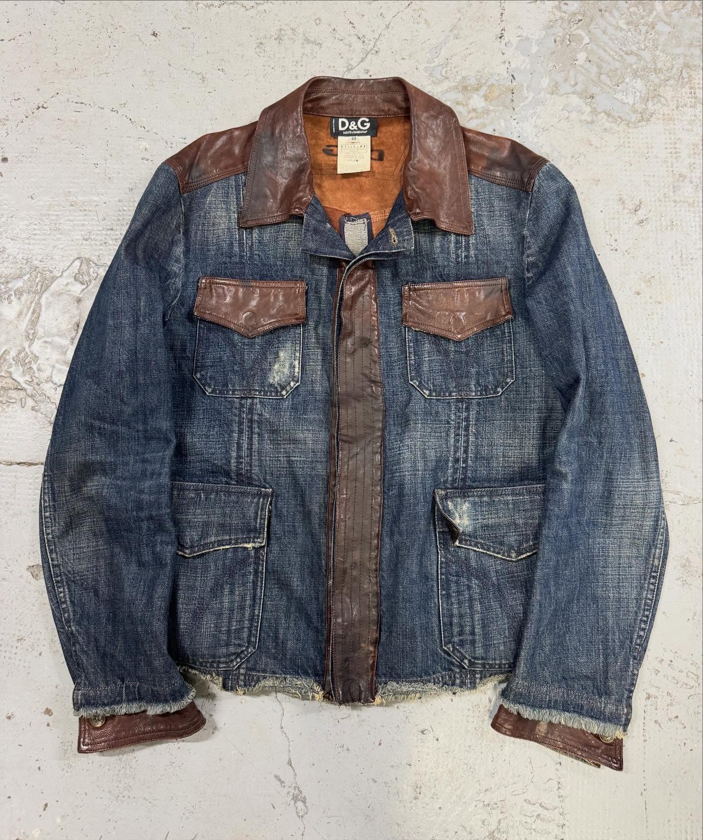 2000s Dolce & Gabbana Aviator Leather Jacket - 6