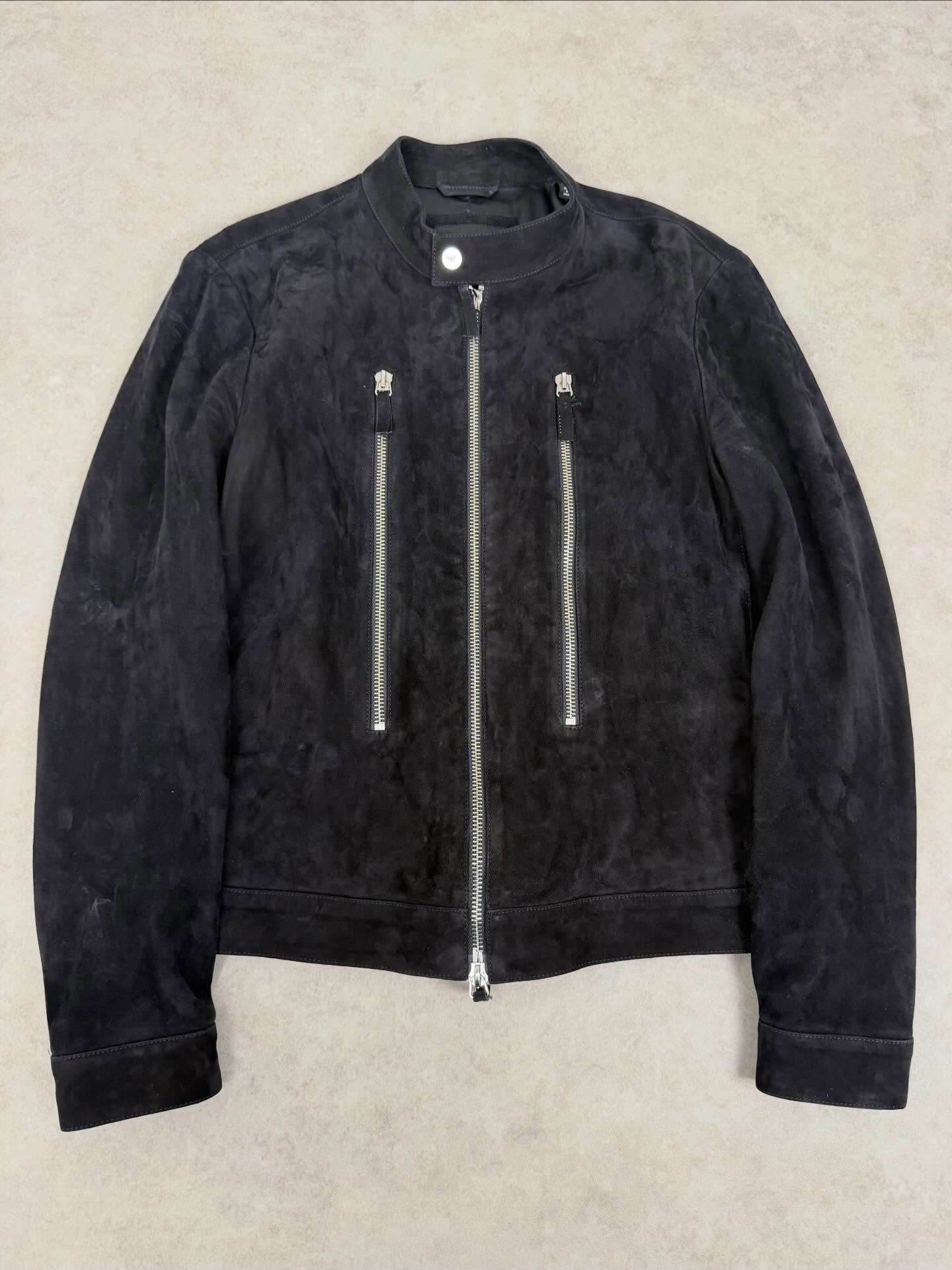 SS2005 Maison Martin Margiela Black 5 Zip Biker Leather Jacket - 6