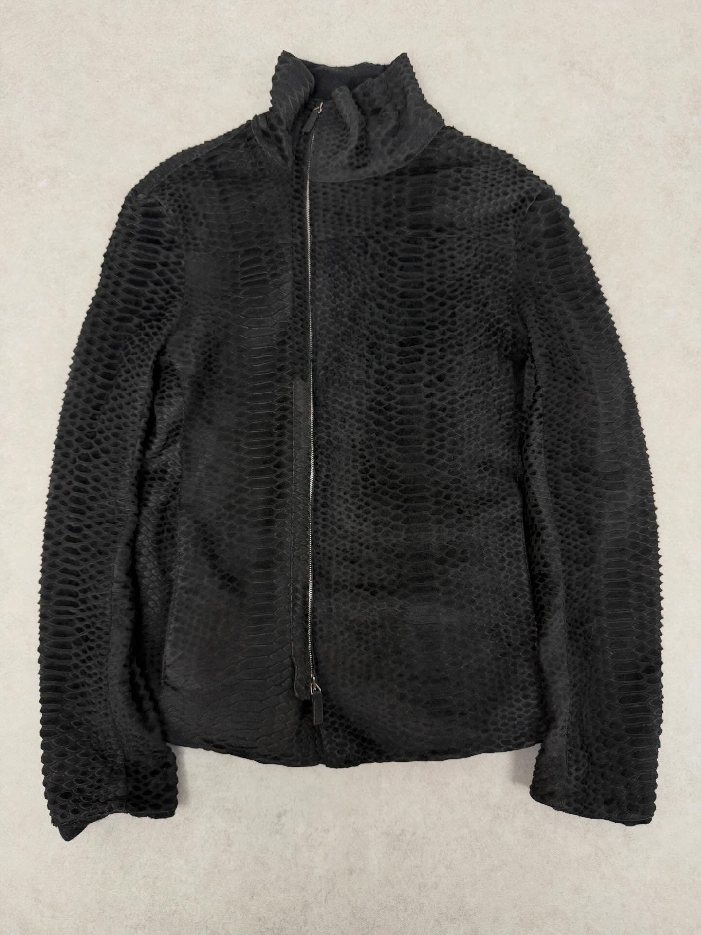 AW2011 Prada Black Pleated Texture Zip-up Jacket - 8