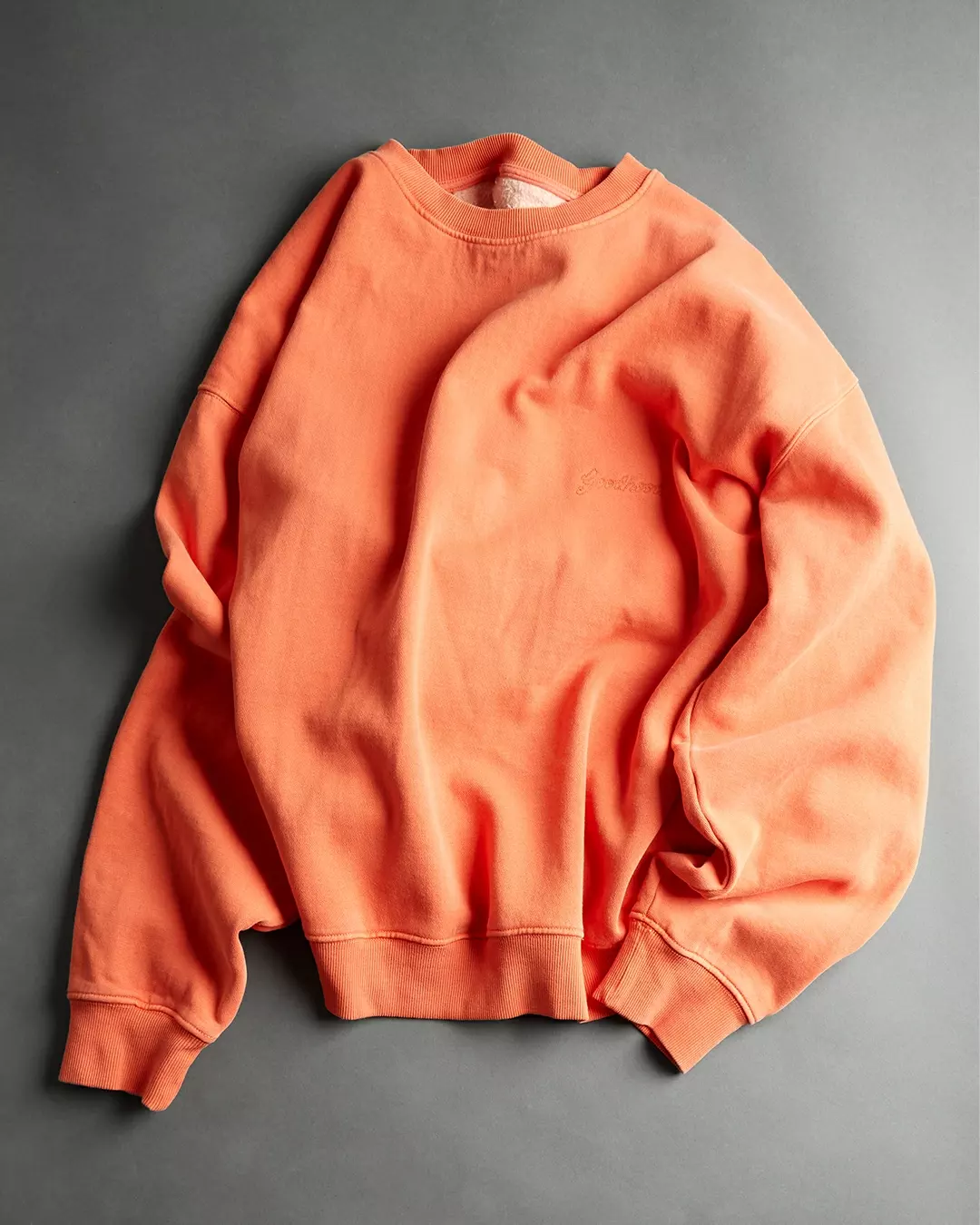 Goodhood Worldwide Overdyed Sweatshirt - Washed Orange - 6
