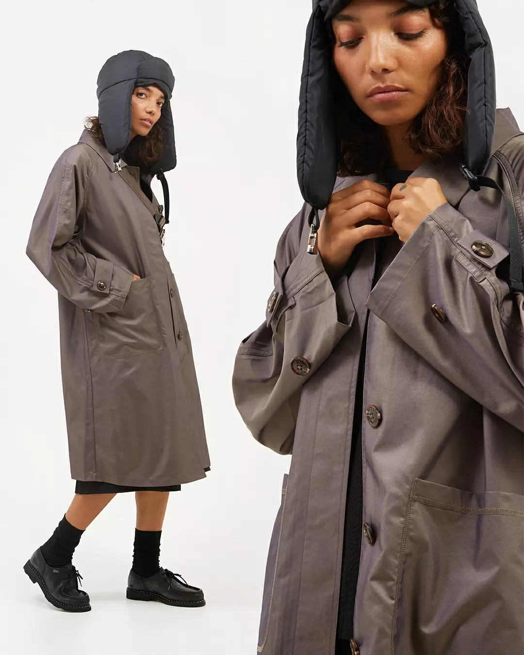 Estudio Niksen Mac Pocket Coat W - Khaki - 8