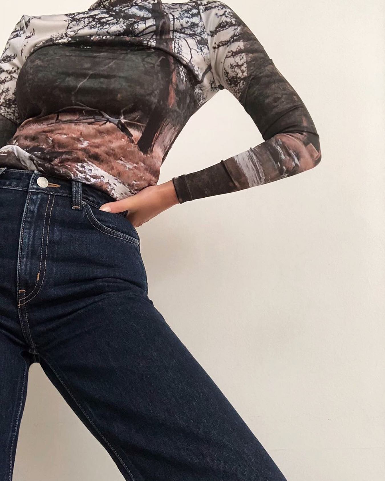CRYSTALLISED WIDE LEG DENIM - 9