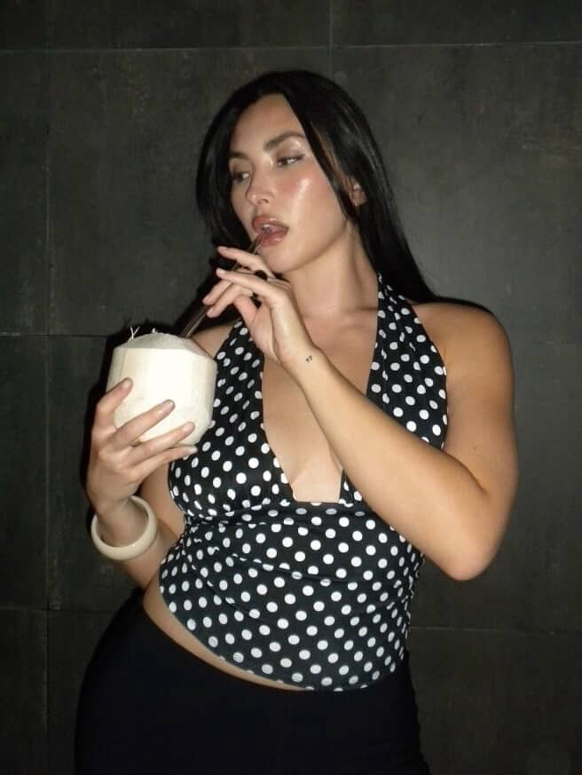 LUNA TOP - BLACK AND WHITE POLKA DOT - 6
