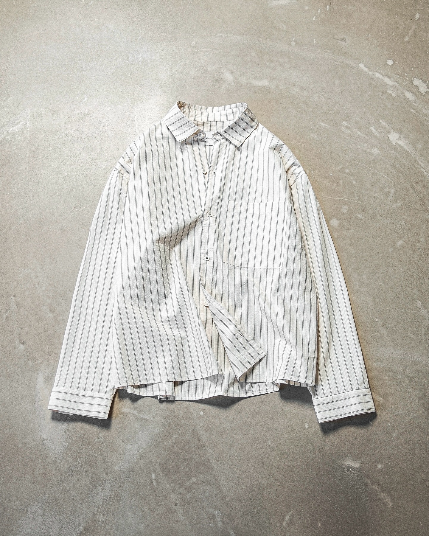 MKI DRAPE SLUB BOX DRESS SHIRT - 7