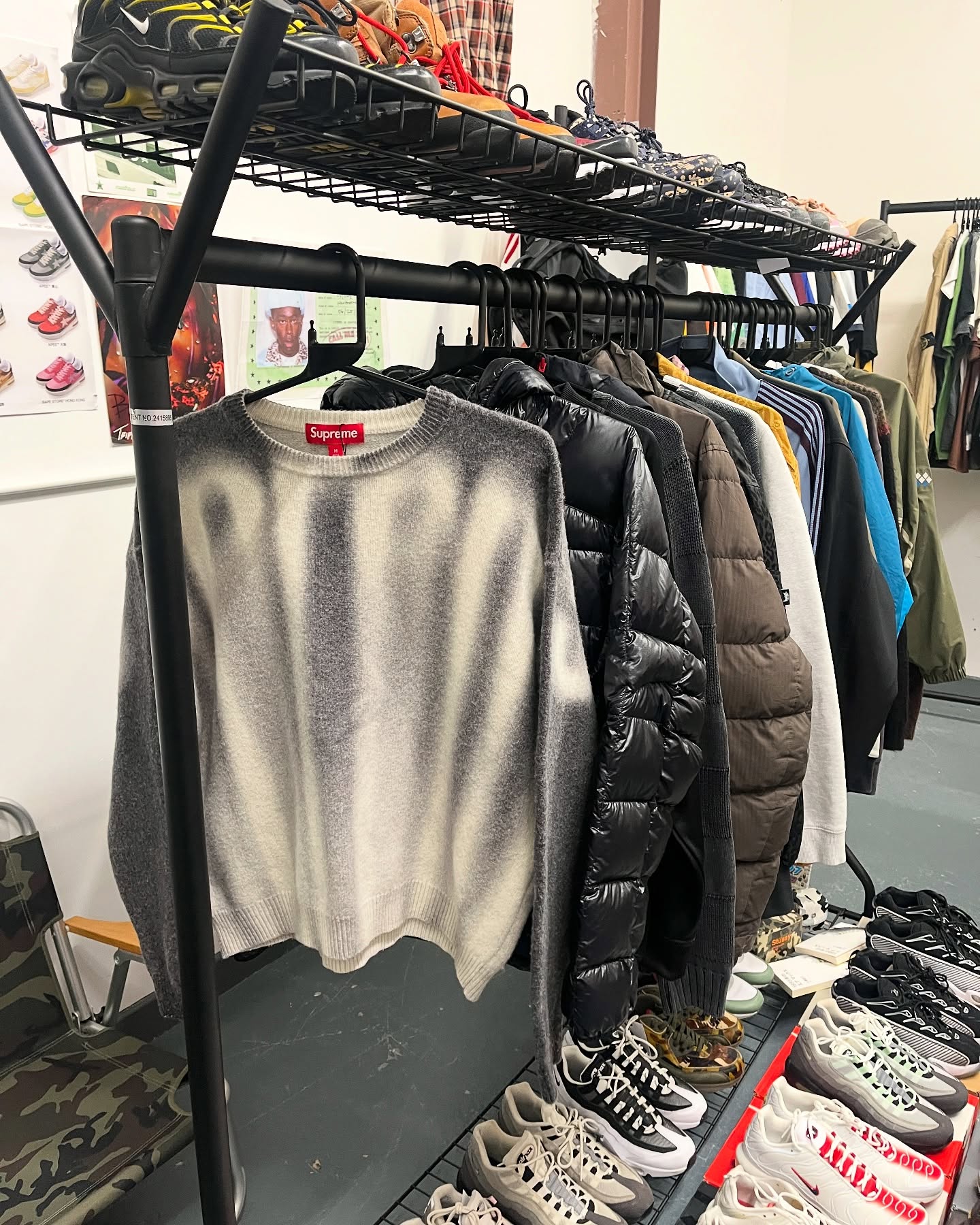 Supreme black blurred knit jumper (L) - 10