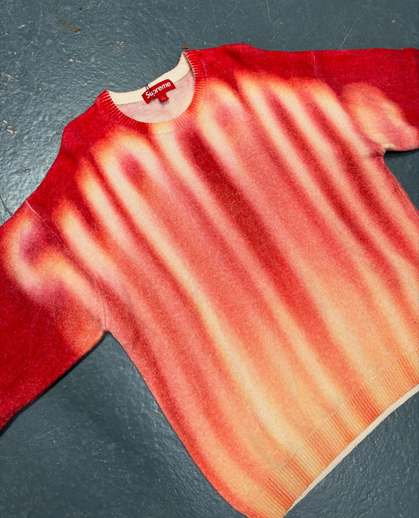 Supreme black blurred knit jumper (L) - 8