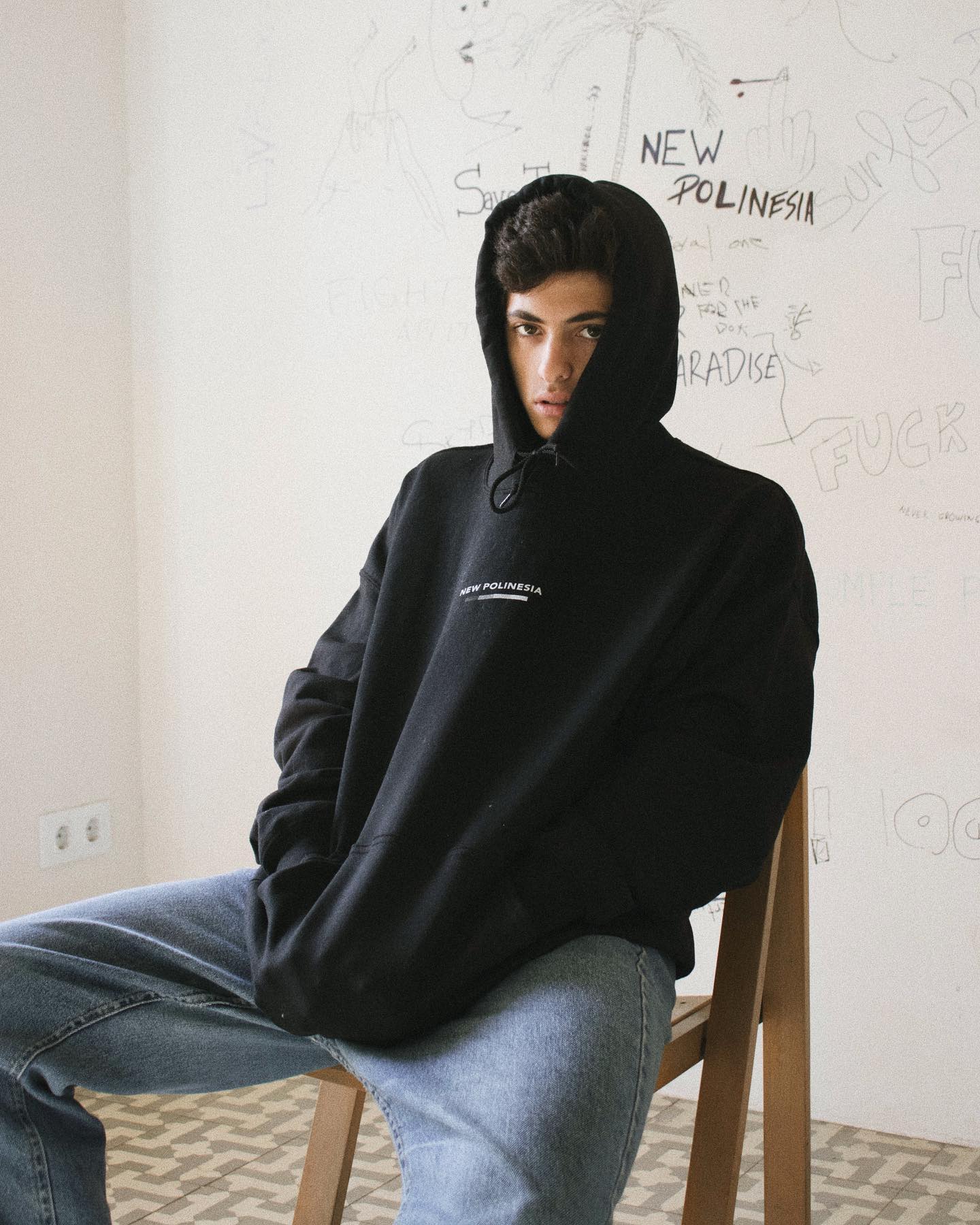 Play With Logo Hoodie Black - 7