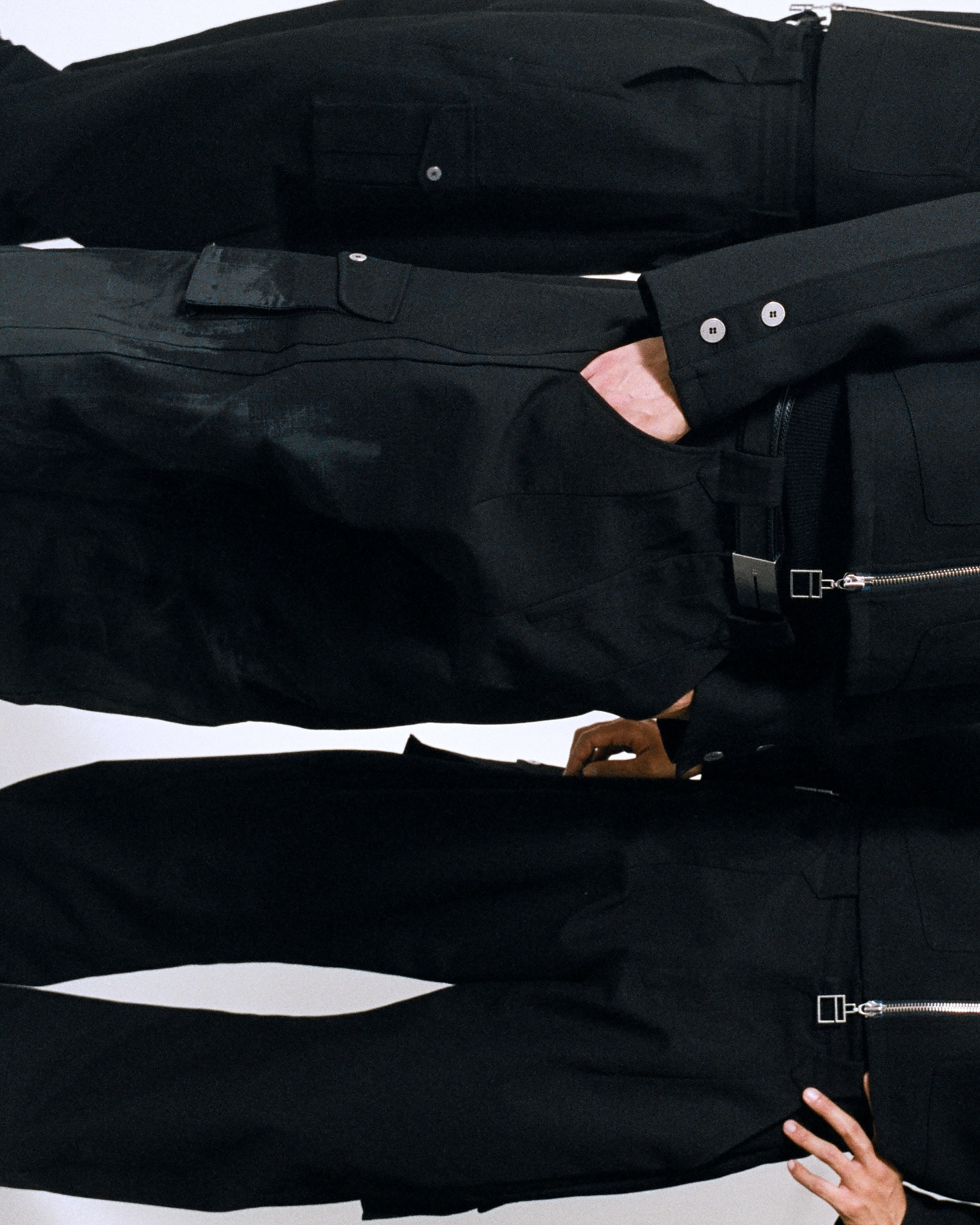 BLACK ONYX CARGO PANTS - 8