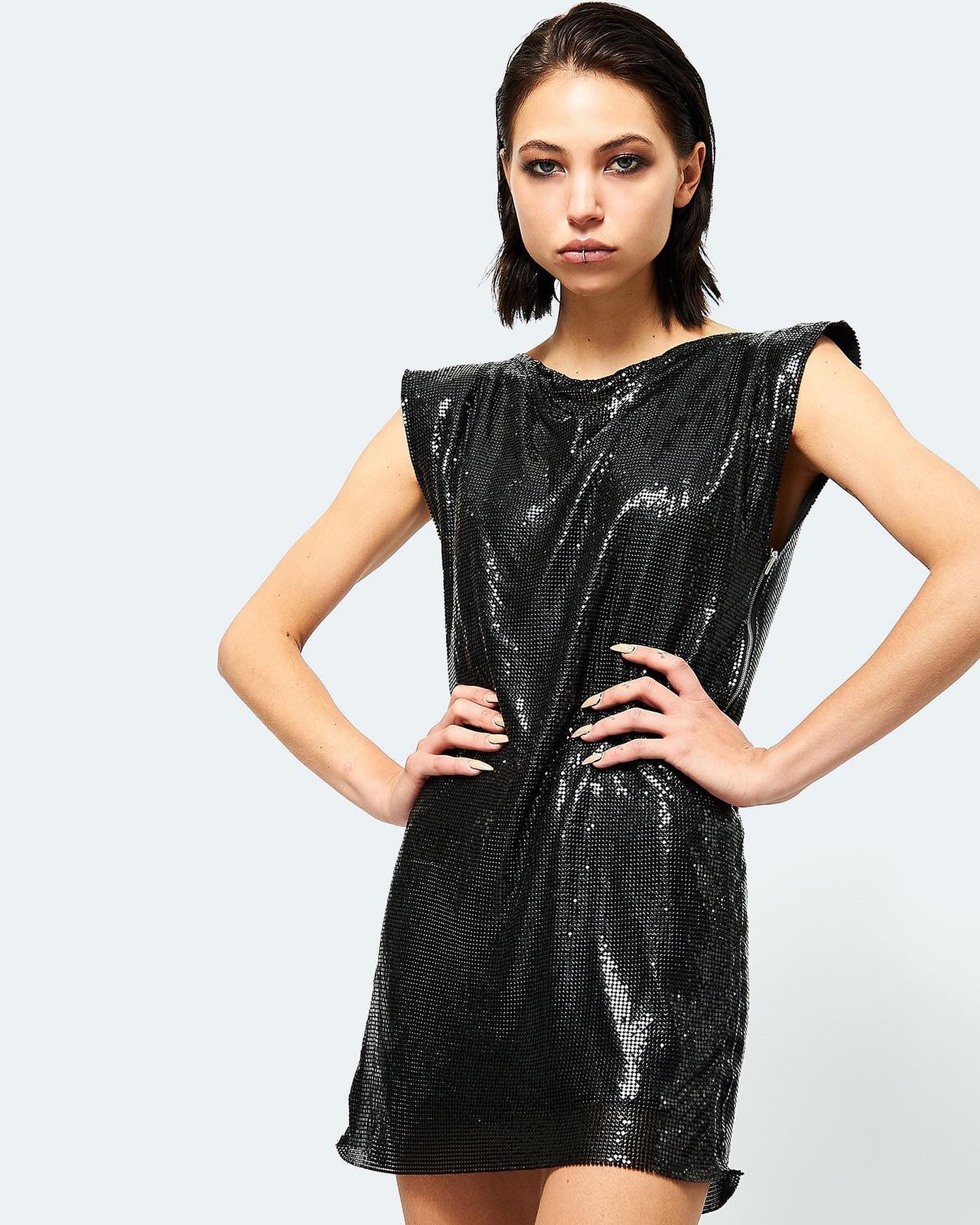 Selena Mini Dress Black - 8
