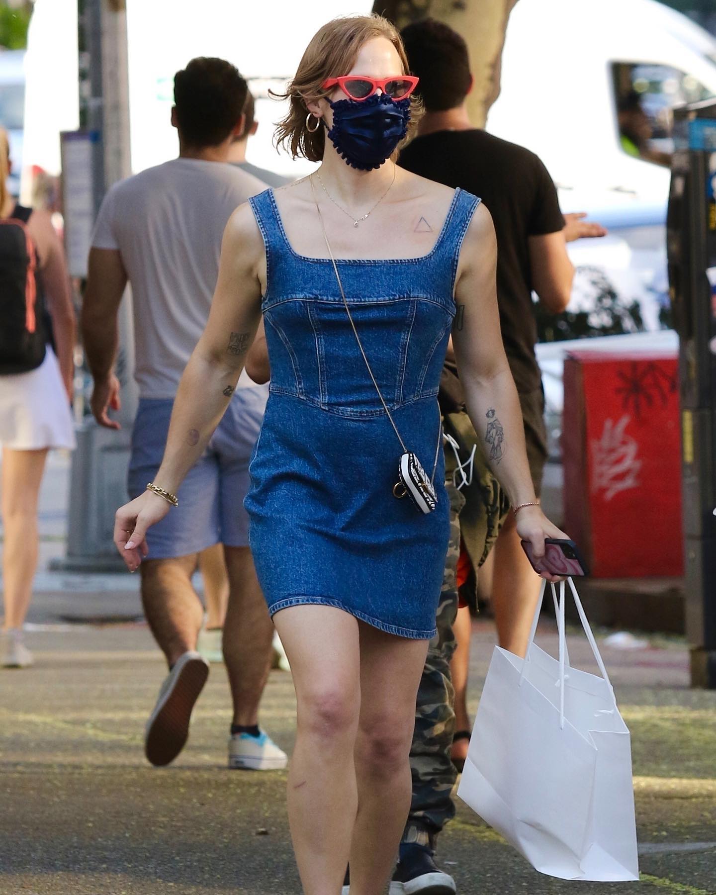 Elma Denim Mini Dress - 10