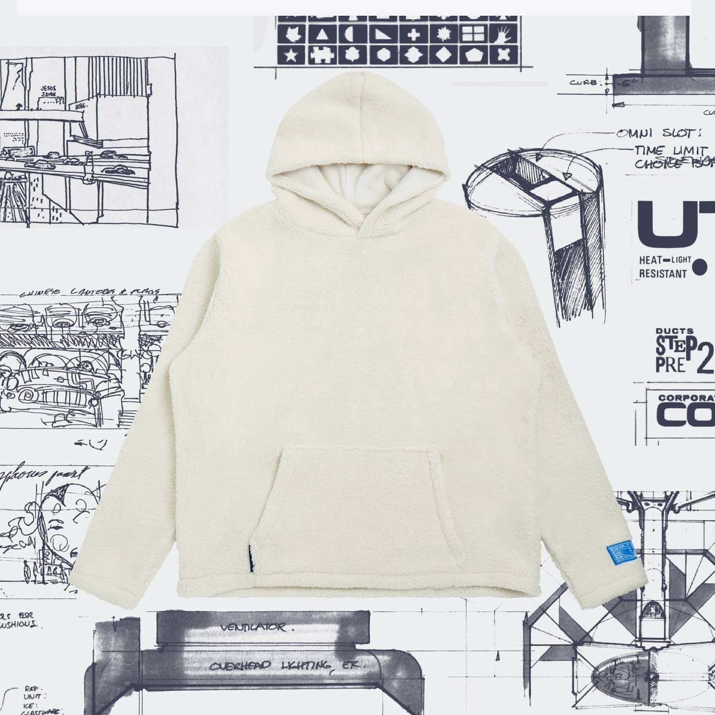 Echoes of Existence Hoodie - Garment Dyed Rock - 9