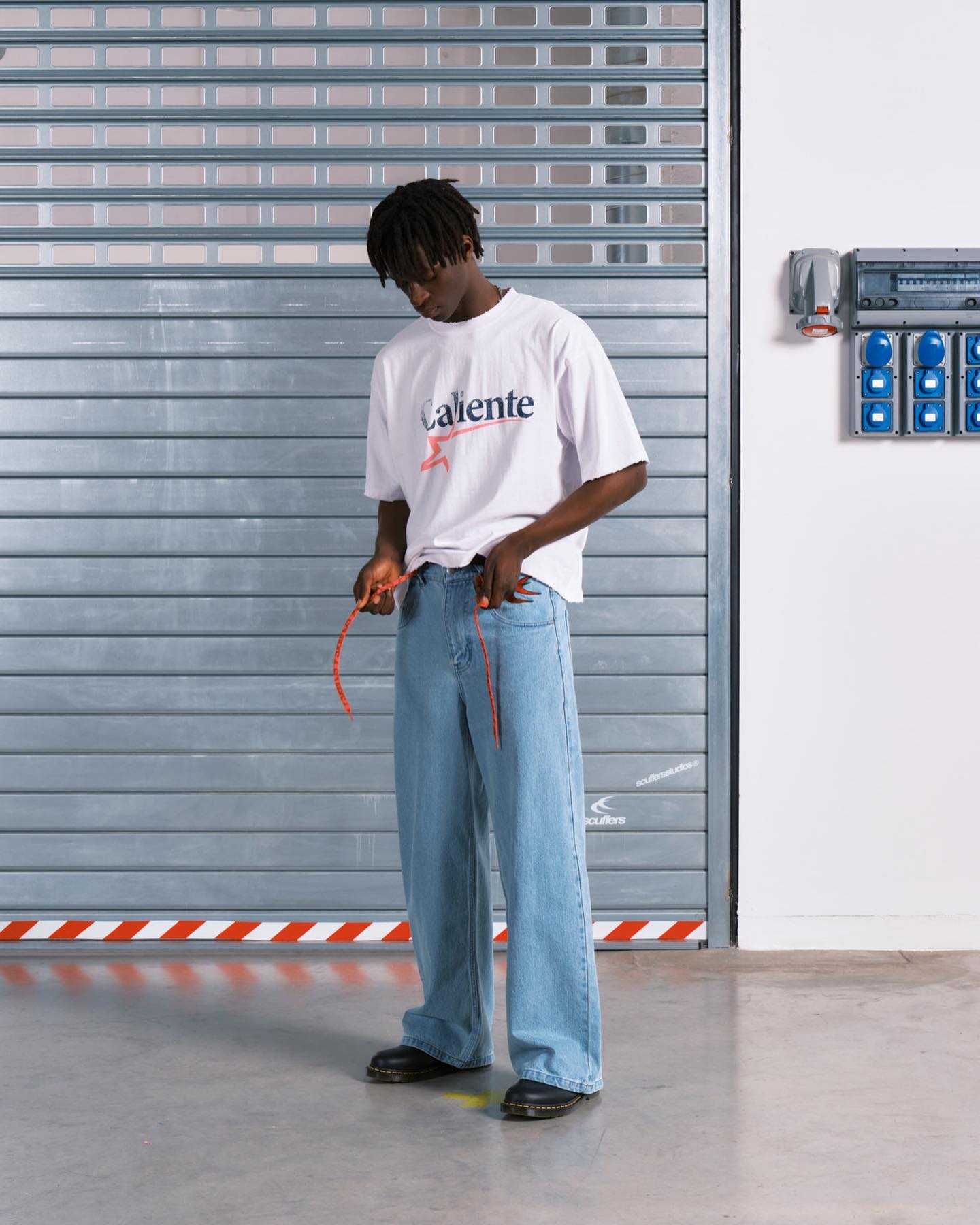 Classic Light Blue Straight Pants - 7