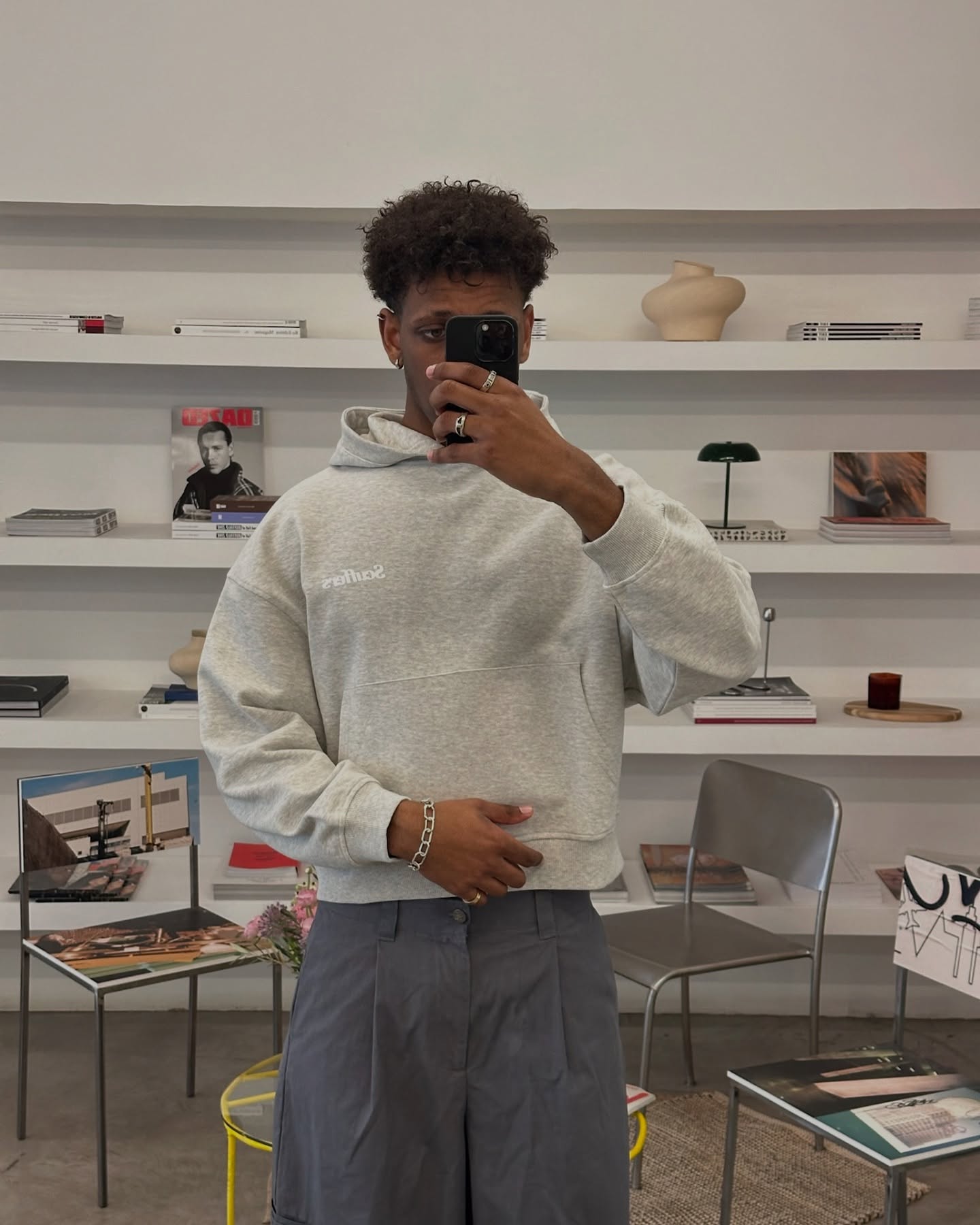 Worldwide Grey Melange Hoodie - 8