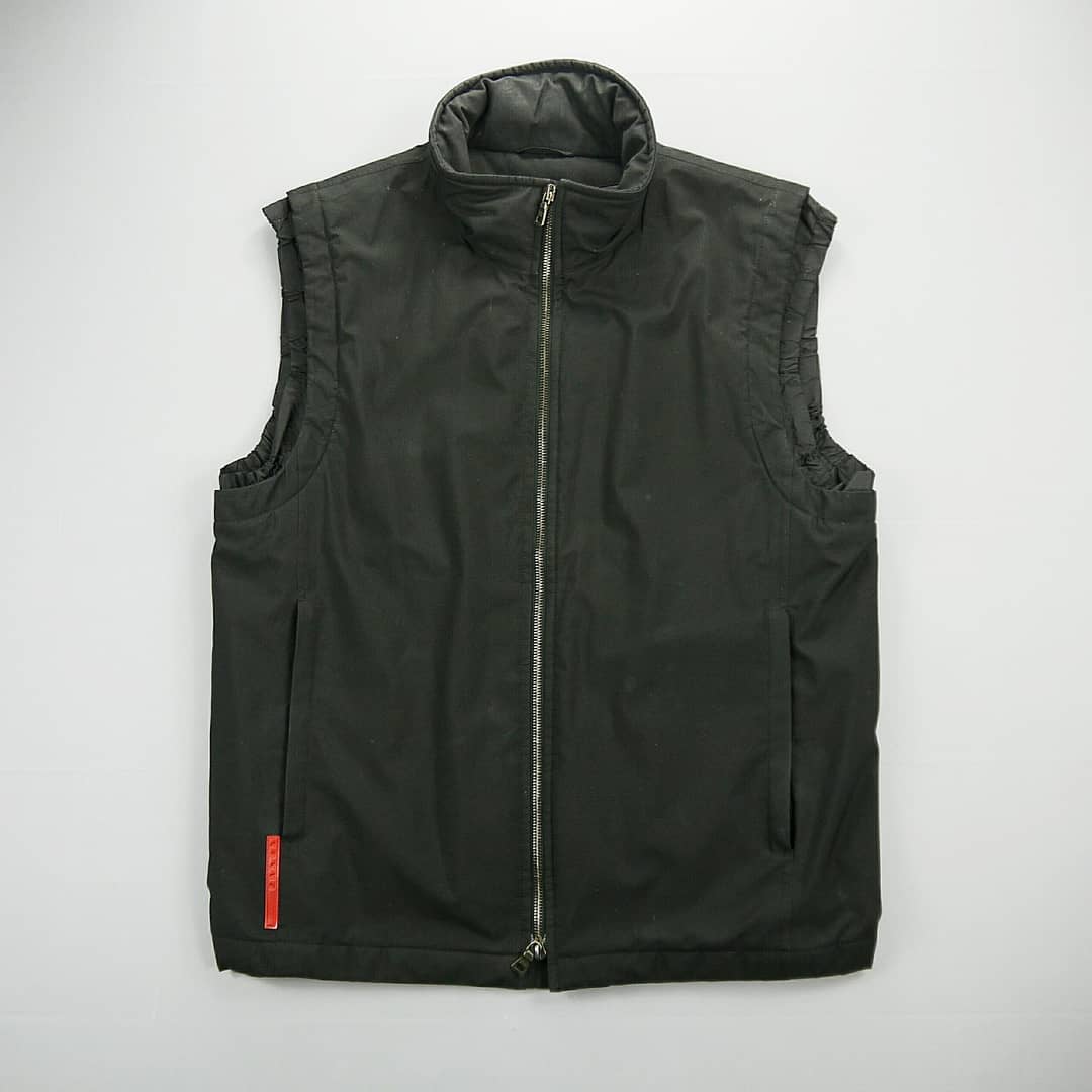 Vintage Prada Sport Zip Up Puffer Gilet Size S - 8