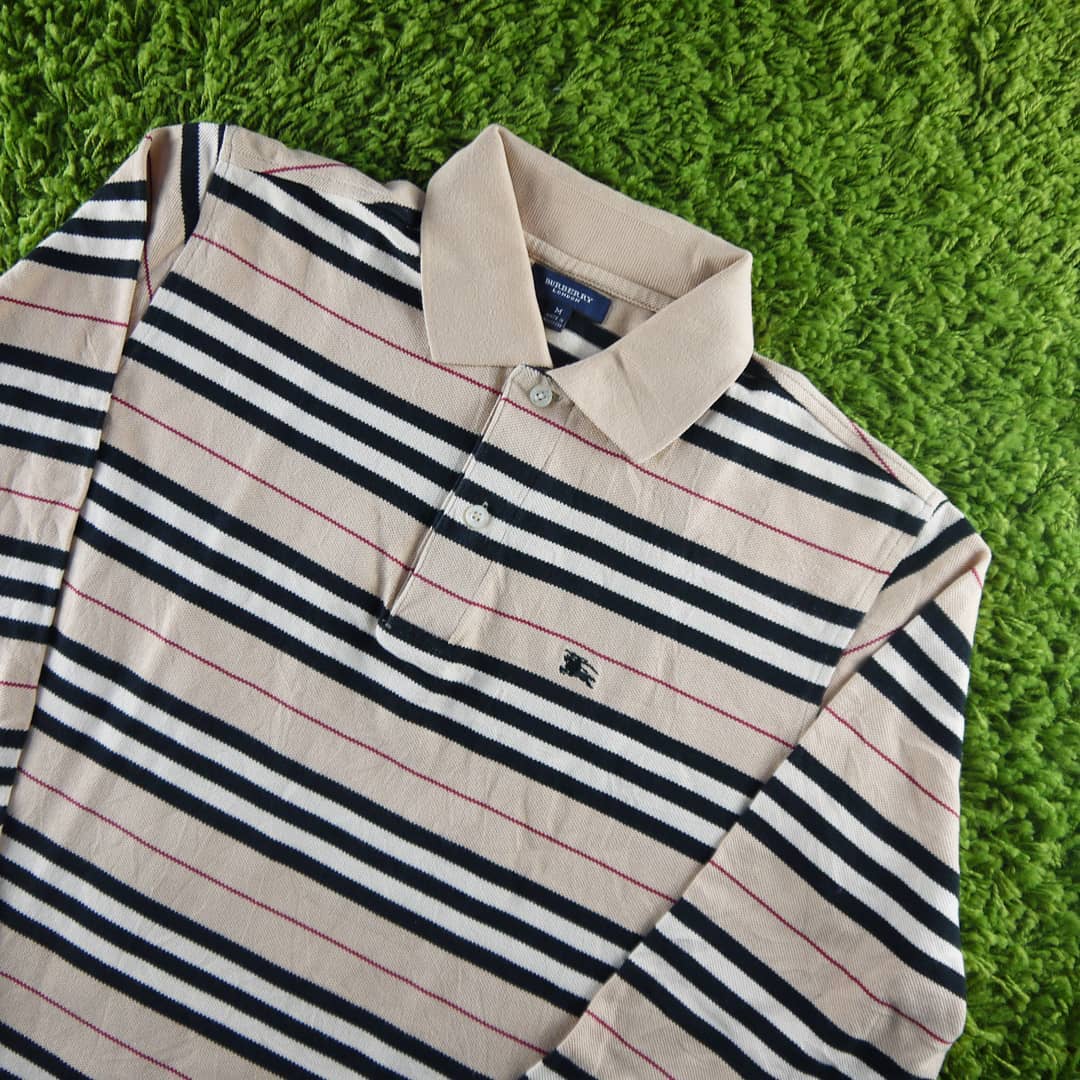 Vintage 90s Polo Ralph Lauren Striped Long Sleeve Polo Shirt Size XL - 6