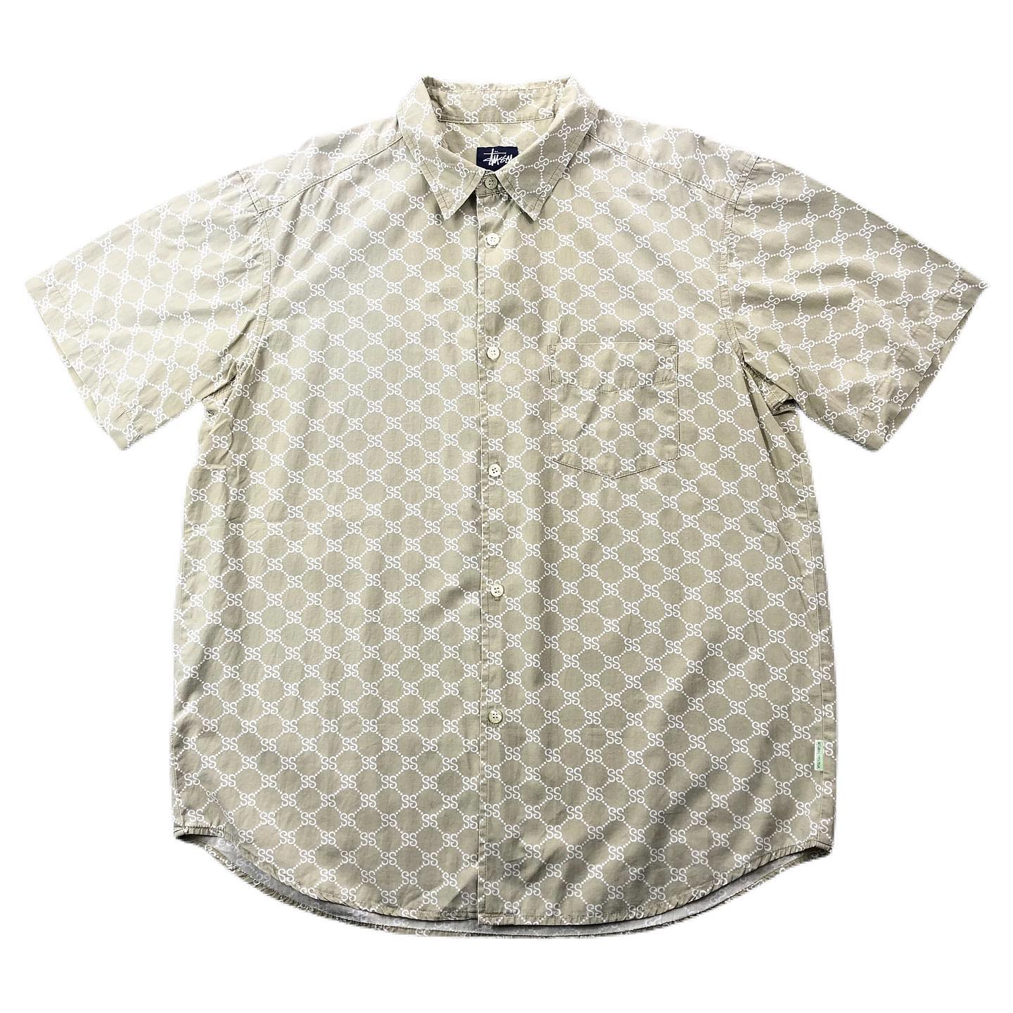 Vintage Stussy Checkered Pattern Button Up Shirt Size Medium - 6