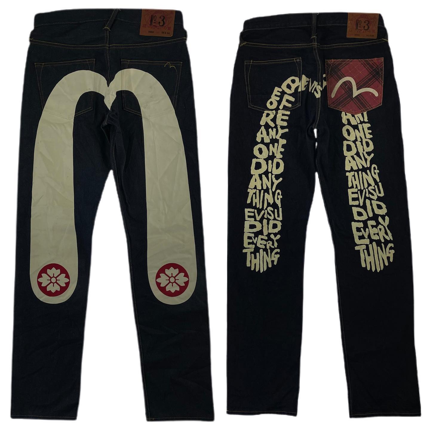 Vintage 2000s Evisu Embroidered Daicock Japanese Denim Jeans Size W30 - 11