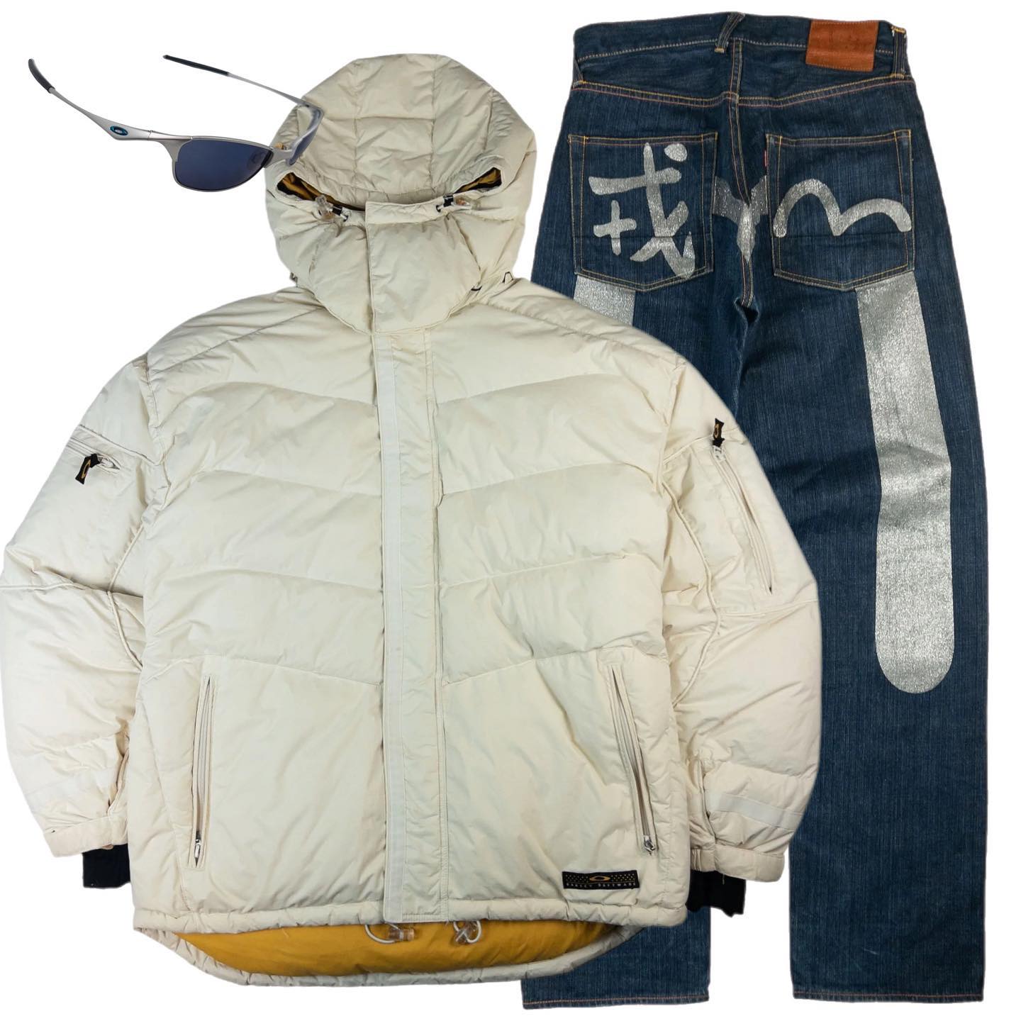Vintage 90s Oakley Hydro Fuel Zip Up Puffer Snowboarding Jacket Size M - 8