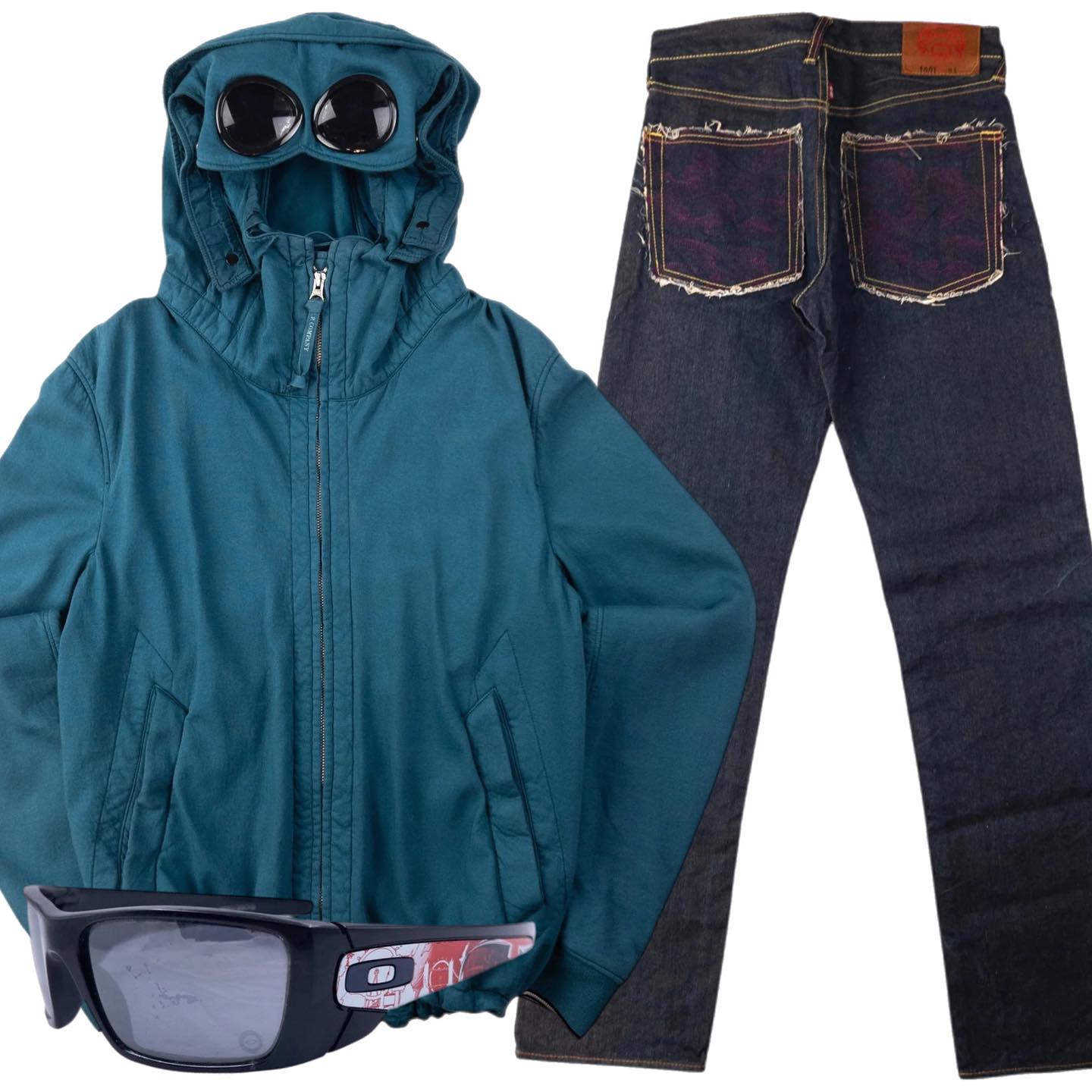 Vintage CP Company Goggle Hood Zip Up Hoodie Size S - 11