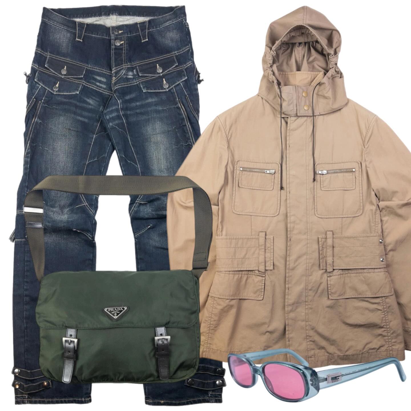 Vintage 2000s PPFM Convertible Military Jacket Size M - 11