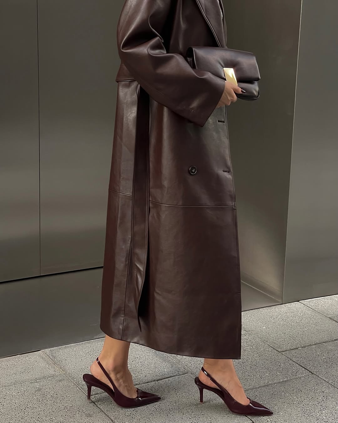 Nomie Cow-Hair Slingback, Wine - 9