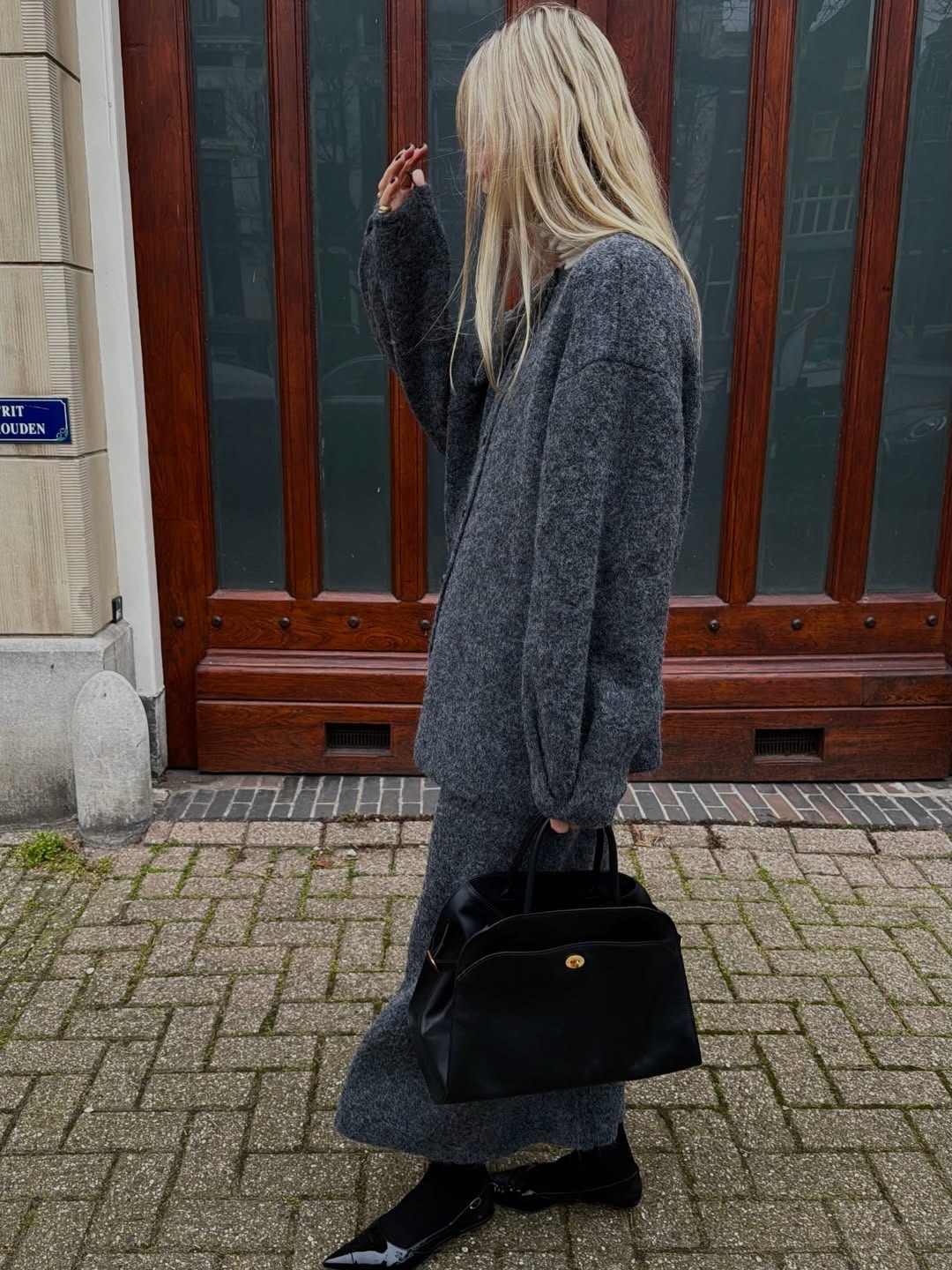 Relaxed Wool-Blend Sweater, Charcoal - 9