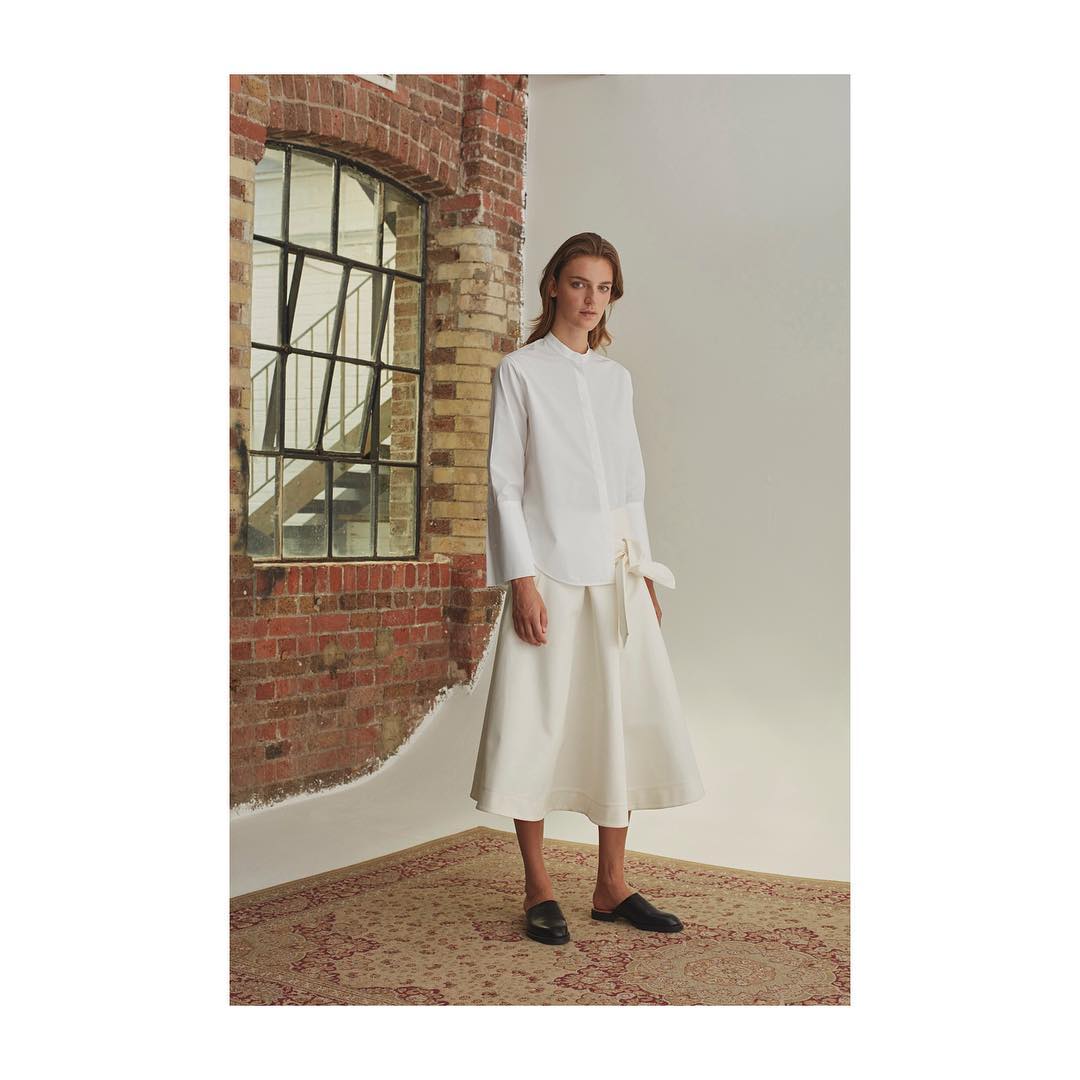 Agat Skirt in Bone - 11