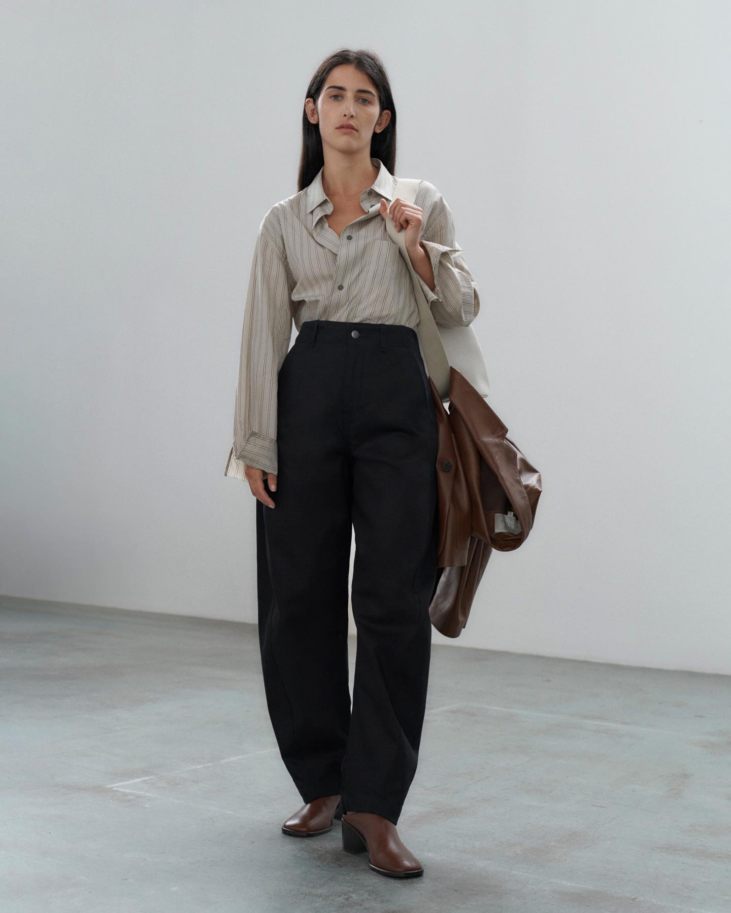 Ridger Leather Coat in Black - 6