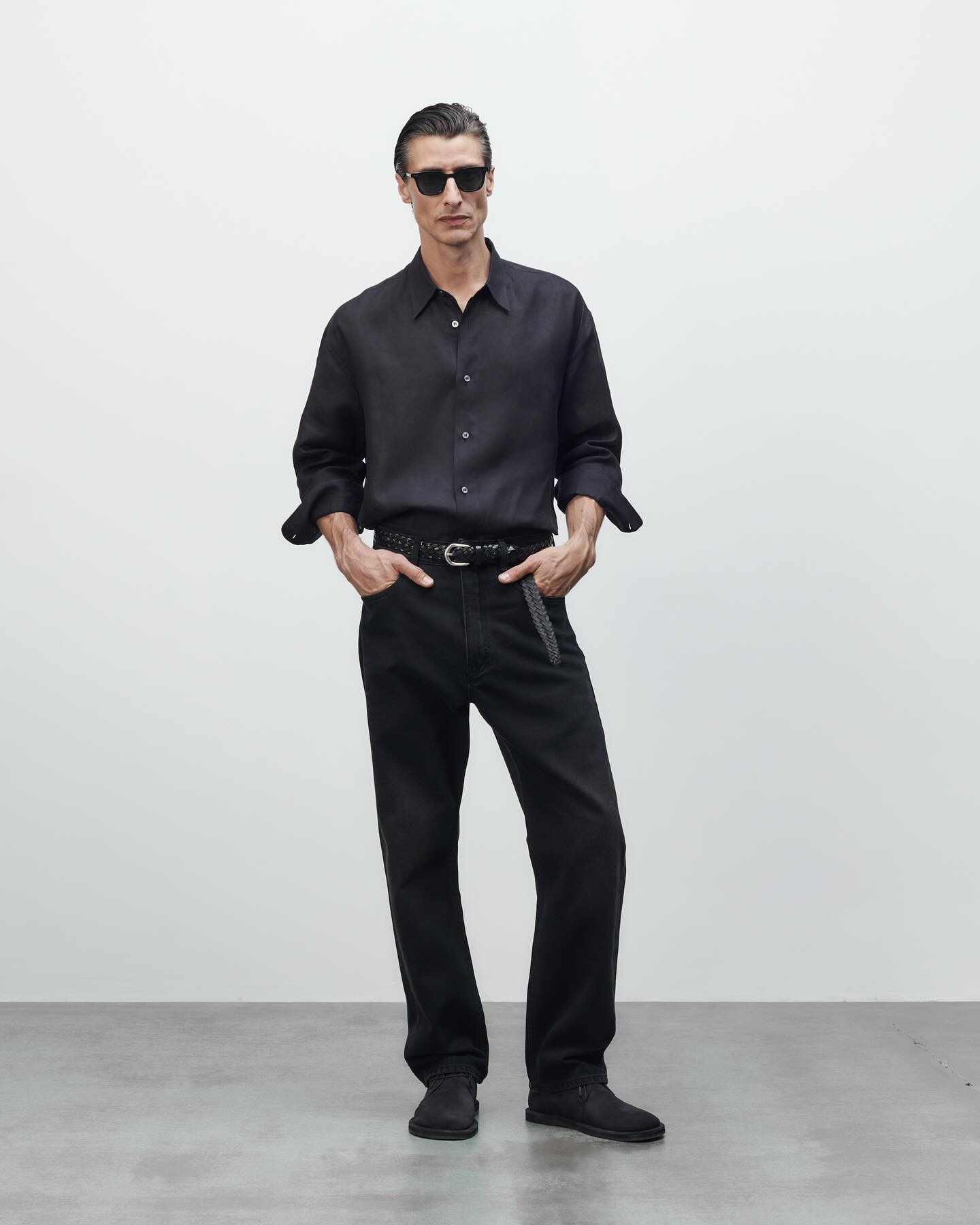Windslow Denim Pant in Black Cowboy Crease - 6