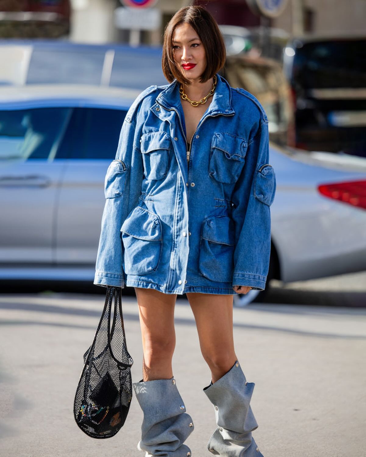 Connor Oversized Denim Jacket - Medium Wash - 11